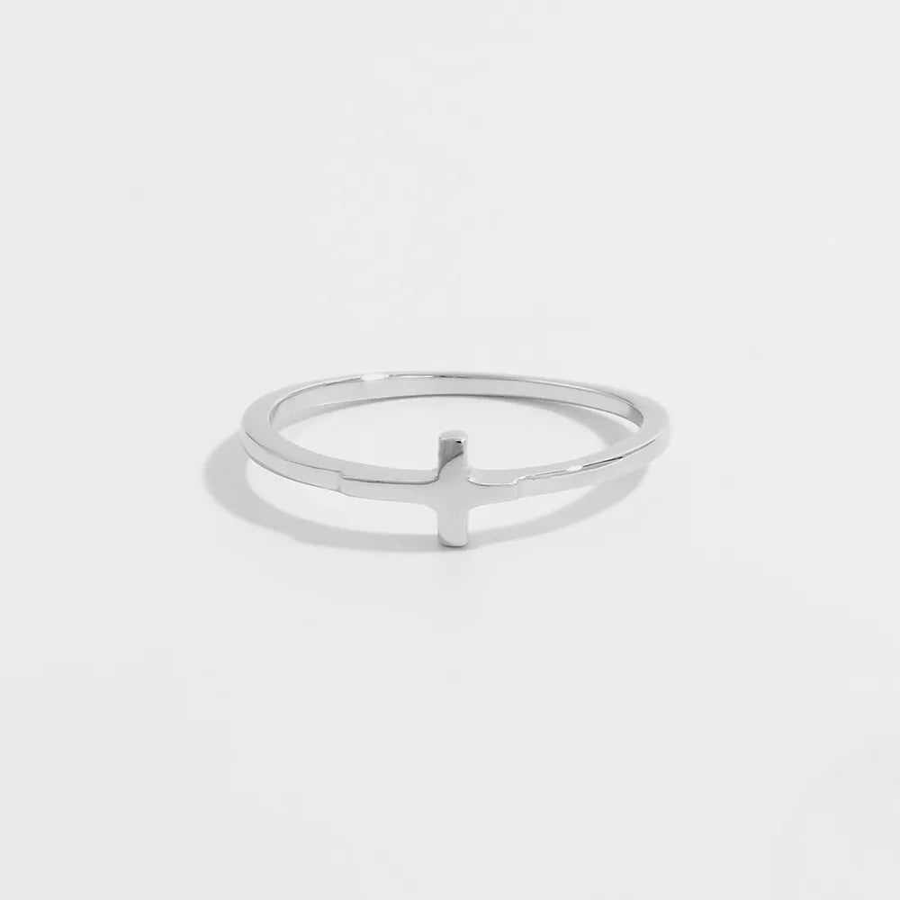 925 Sterling Silver Cross Ring