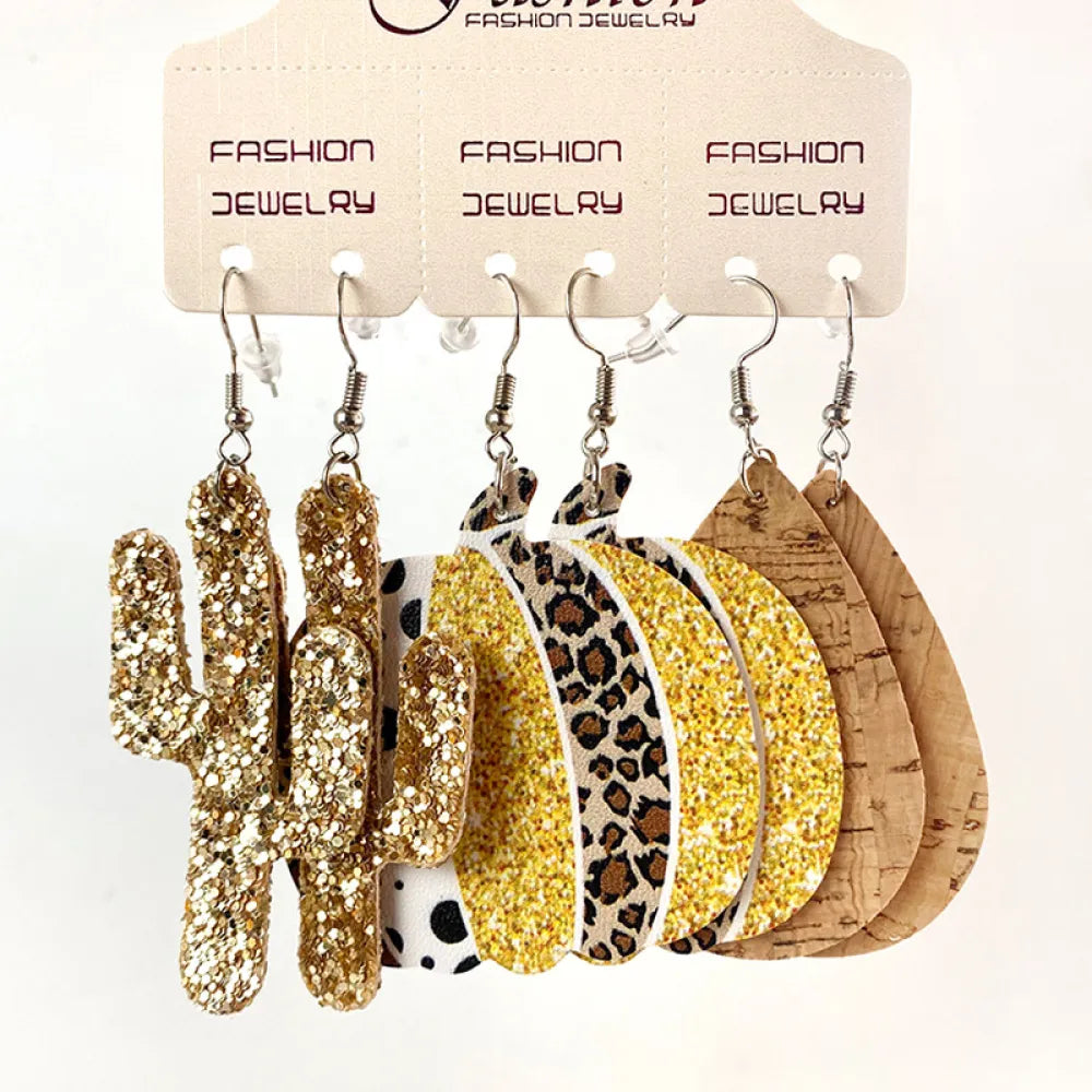 PU Earrings Set