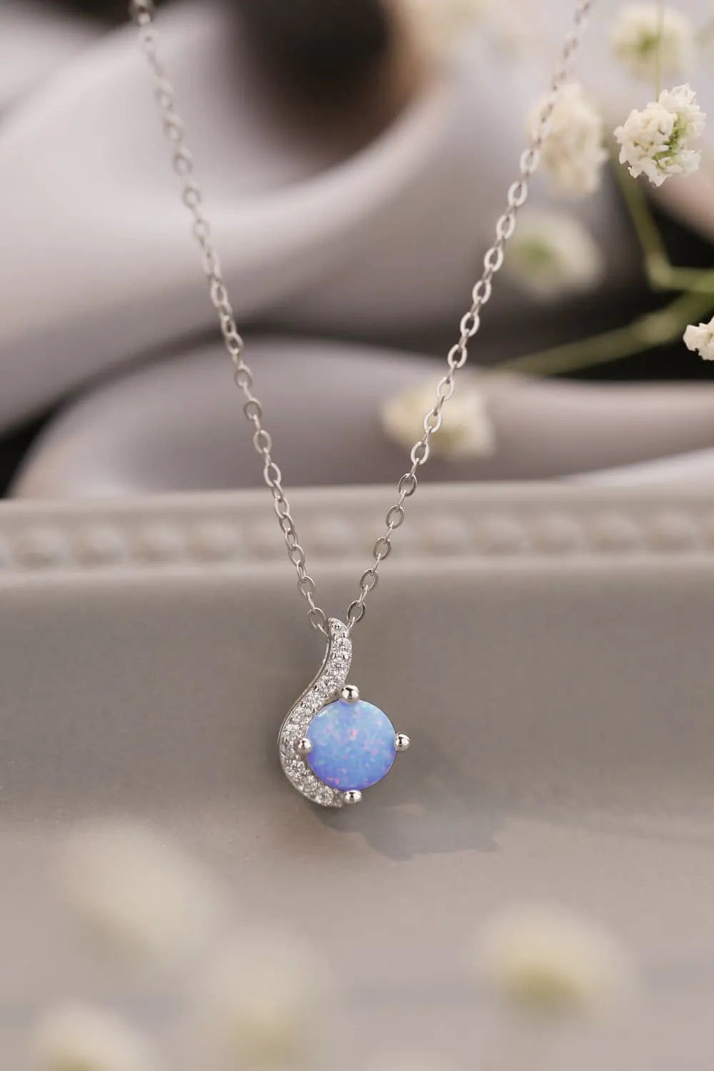 Sweet Beginnings Opal Pendant Necklace