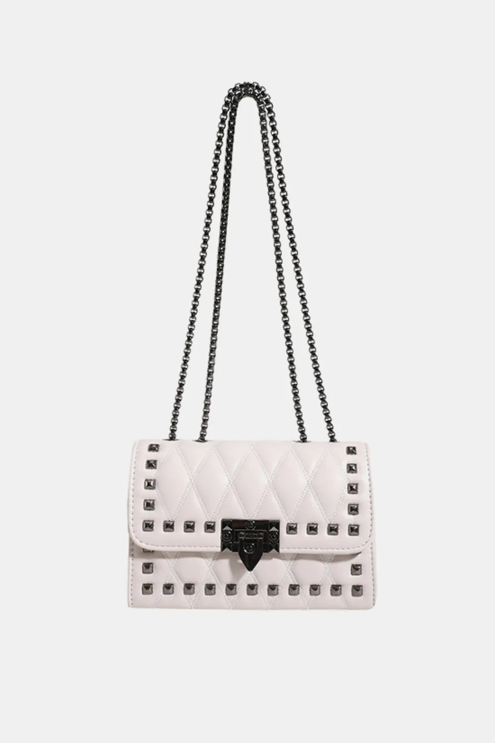 Studded PU Leather Crossbody Bag