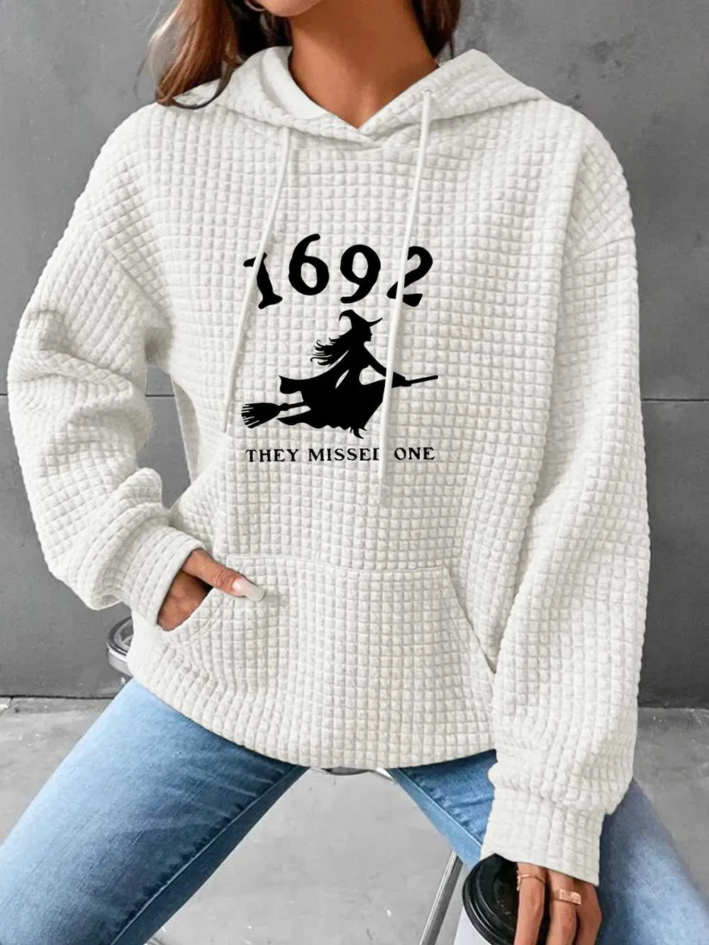 1962 THEY MISSED ONE Graphic Hoodie with Front Pocket