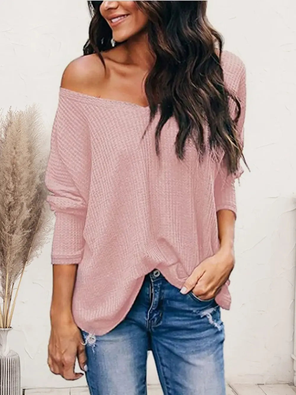 V-Neck Long Sleeve T-Shirt