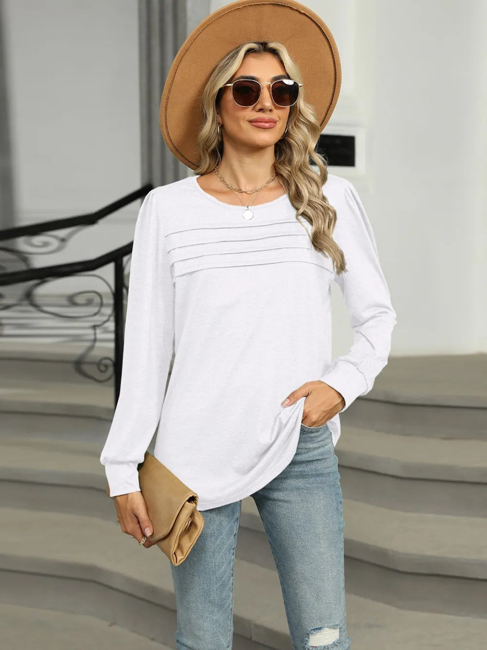 Round Neck Long Sleeve T-Shirt