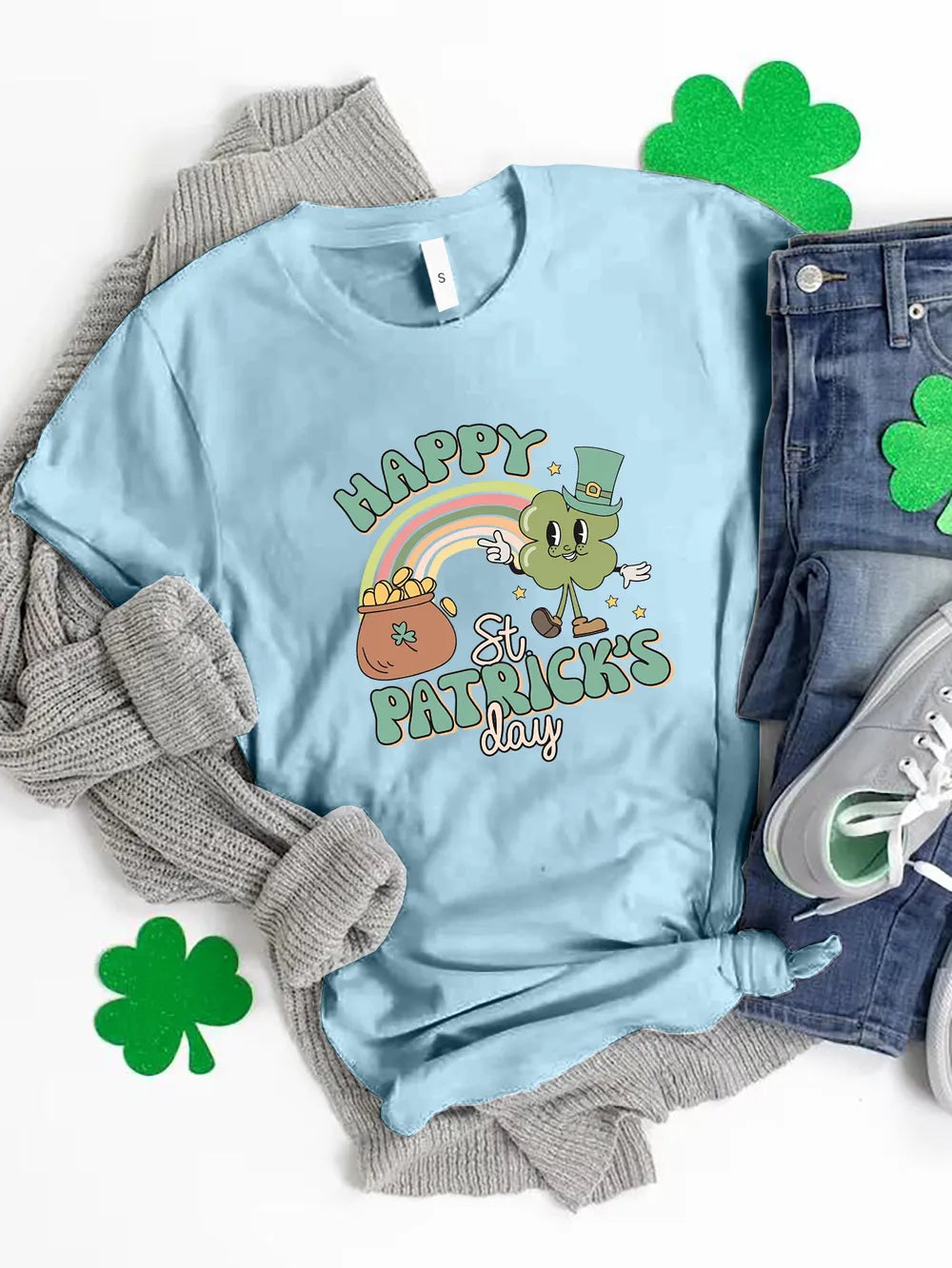 HAPPY ST PATRICK'S DAY Round Neck T-Shirt