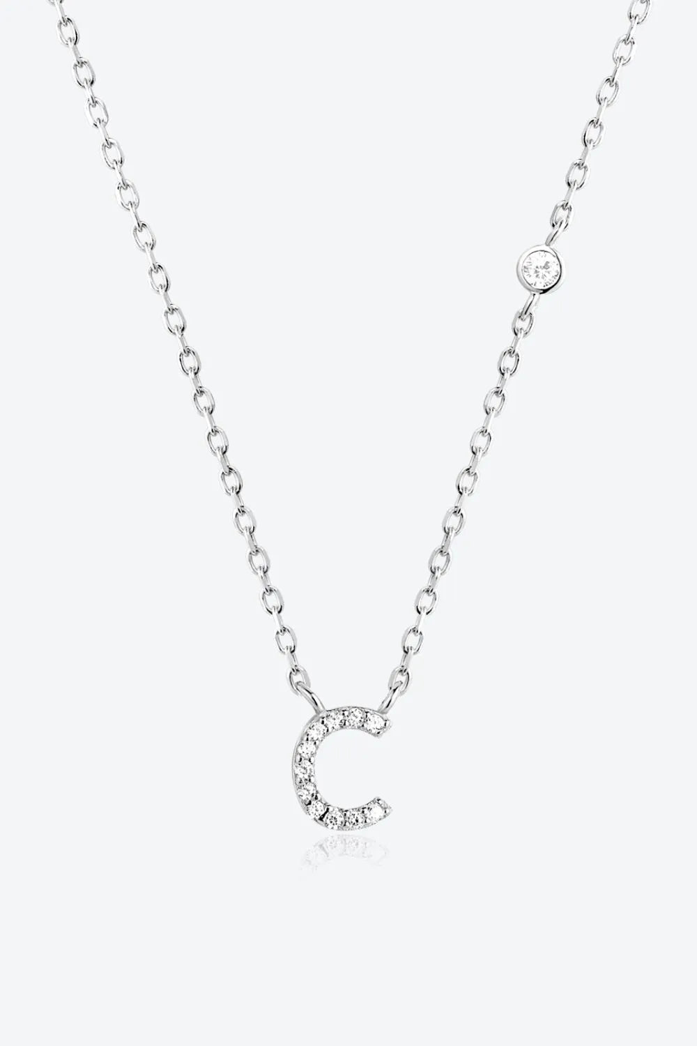 A To F Zircon 925 Sterling Silver Necklace