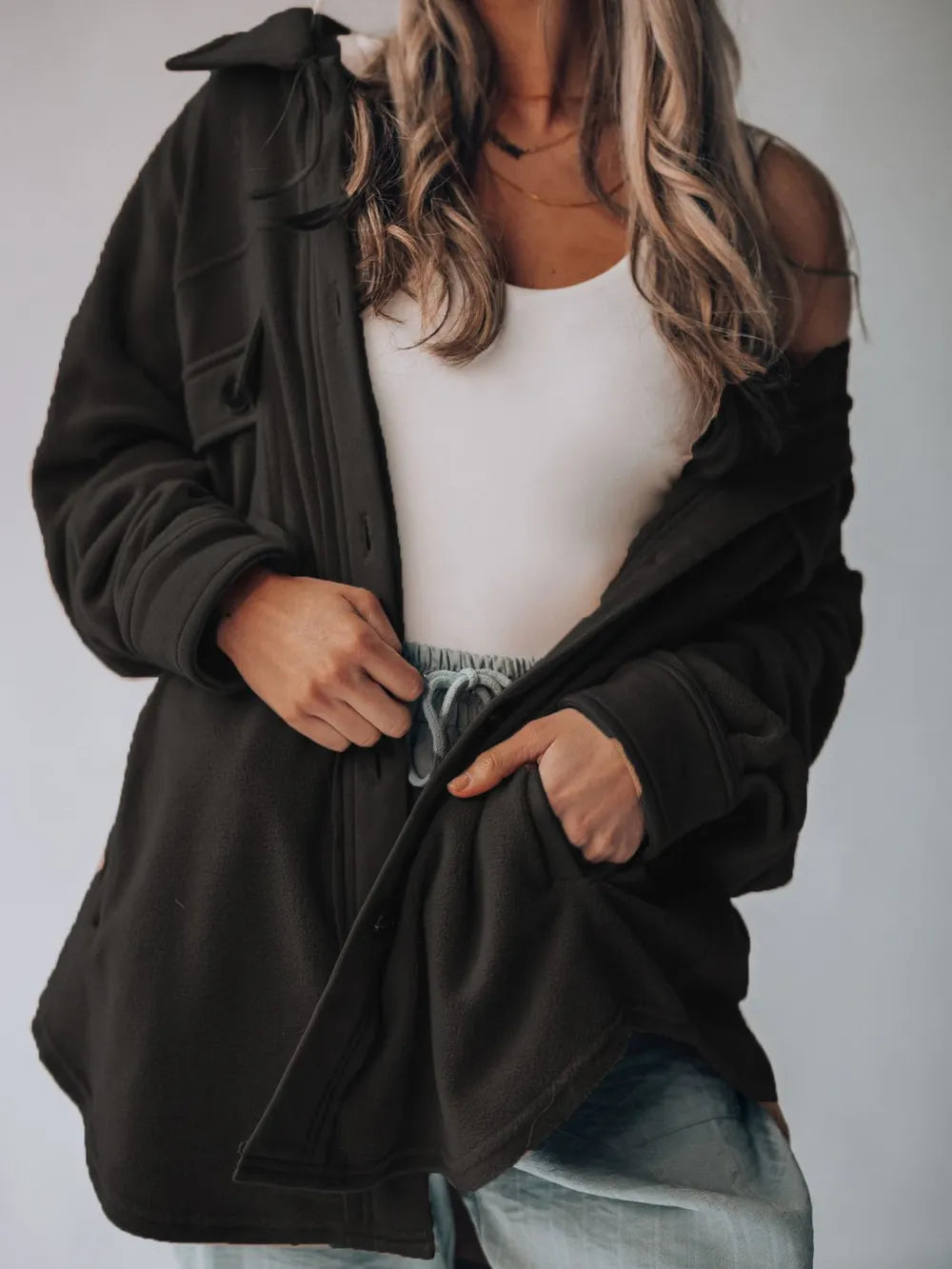 Button Up Long Sleeve Jacket