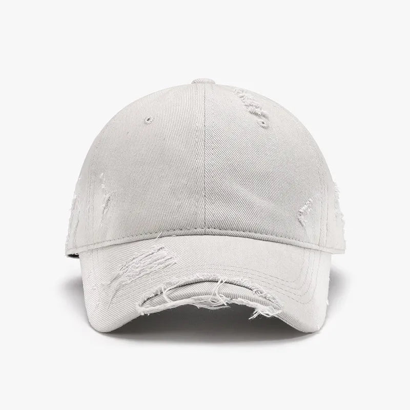 Distressed Adjustable Cotton Hat