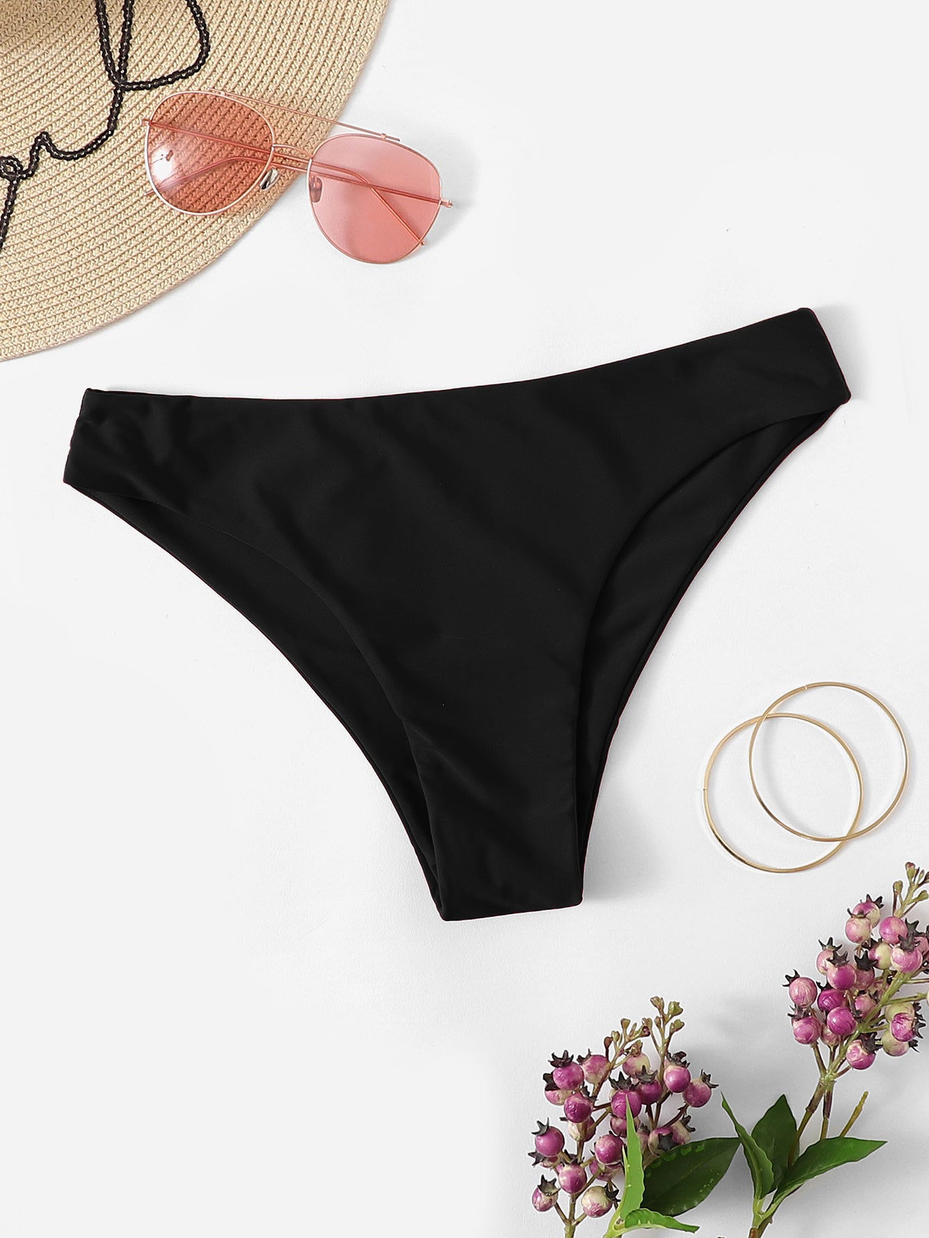 Swim Basics Summer Beach Solid Swimming Panty