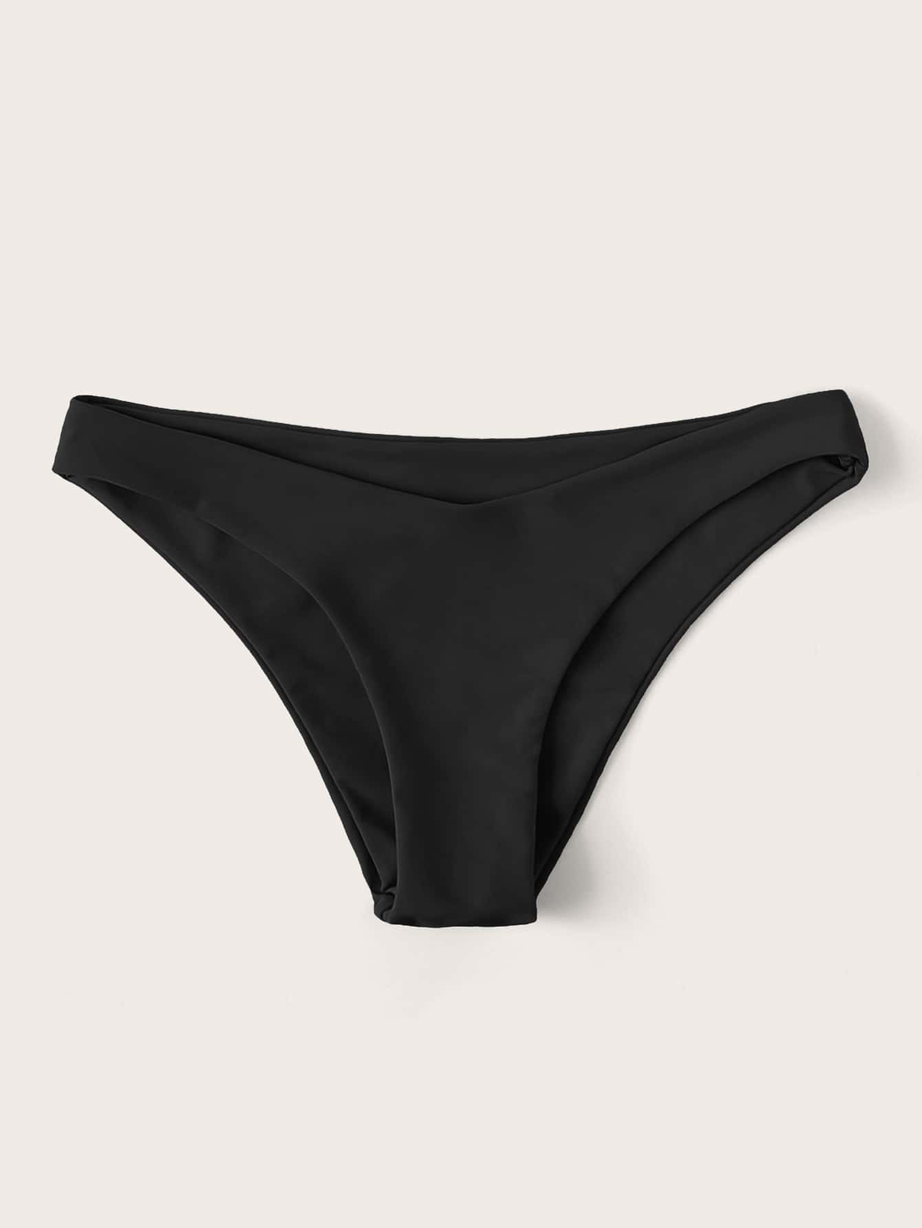 Swim Basics Summer Beach Solid Cheeky Bikini Panty