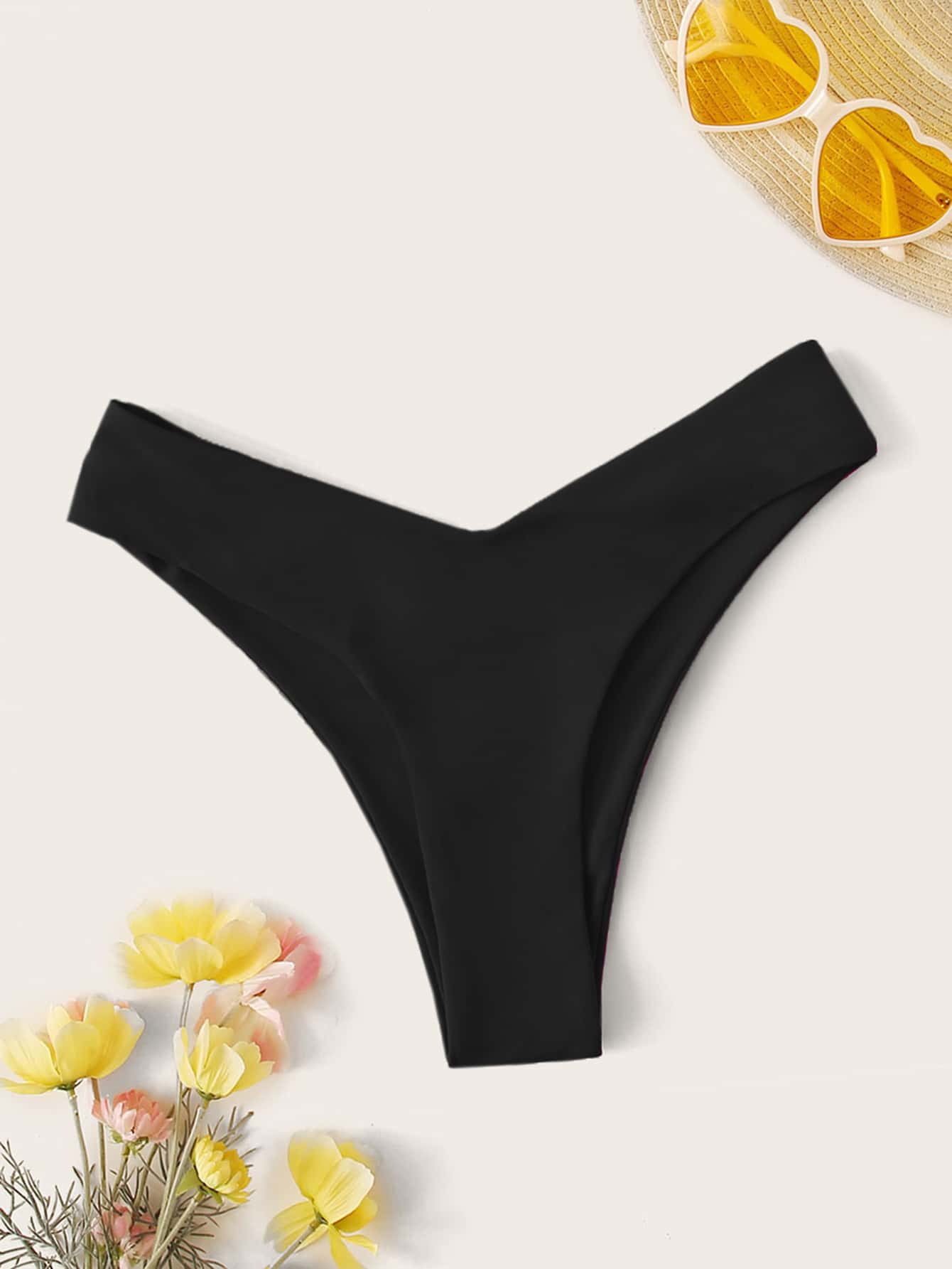 Swim Basics Summer Beach High Leg Bikini Panty