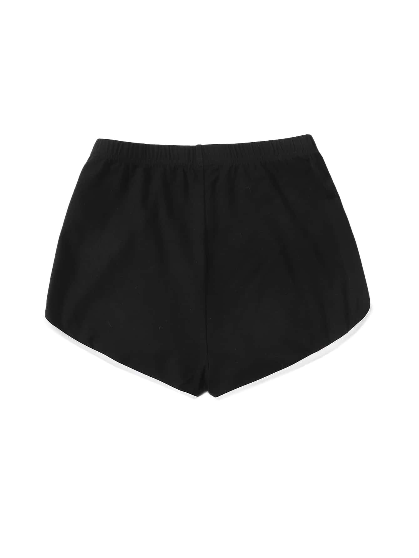 Plus Contrast Binding Track Shorts