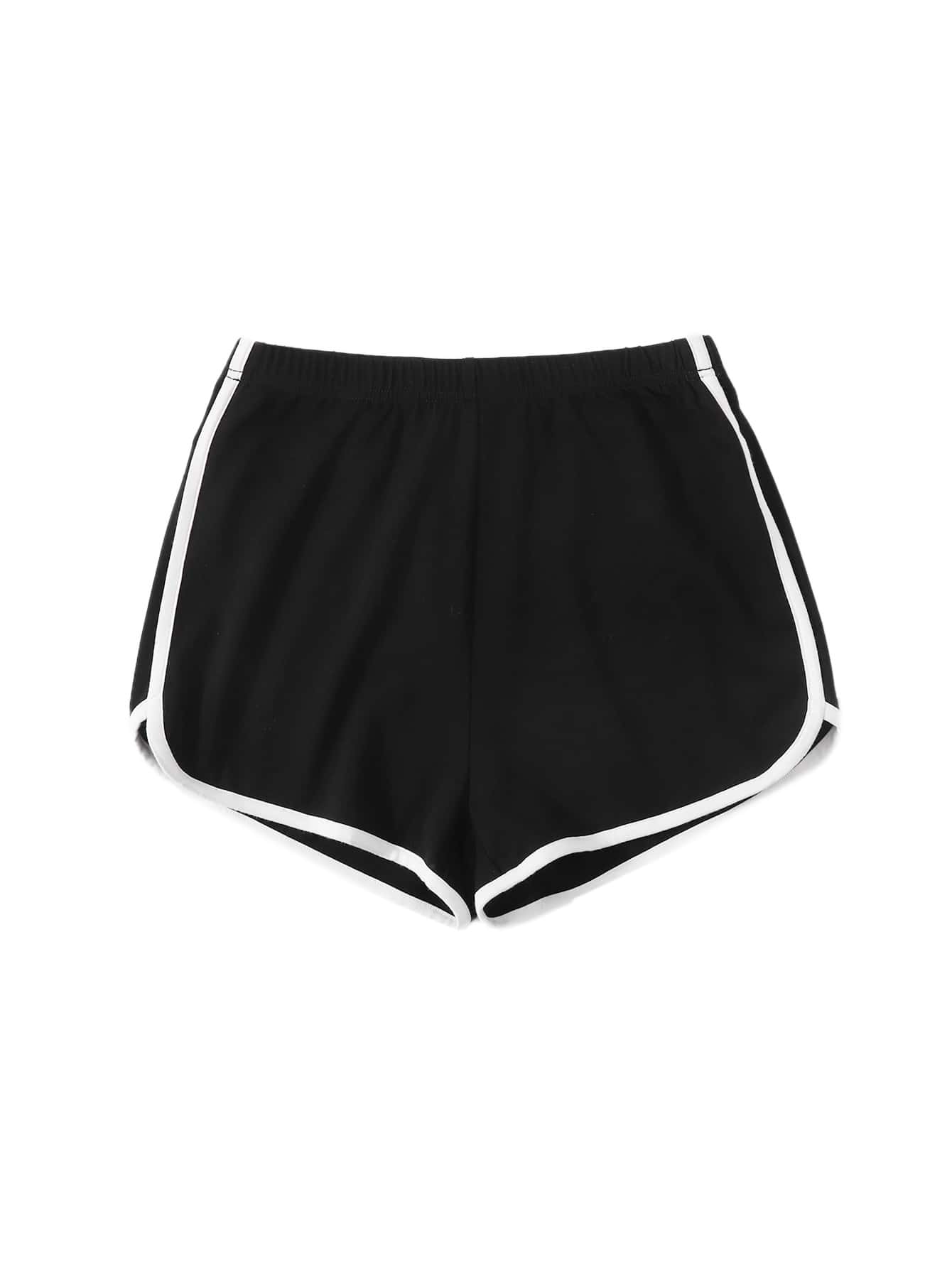 Plus Contrast Binding Track Shorts