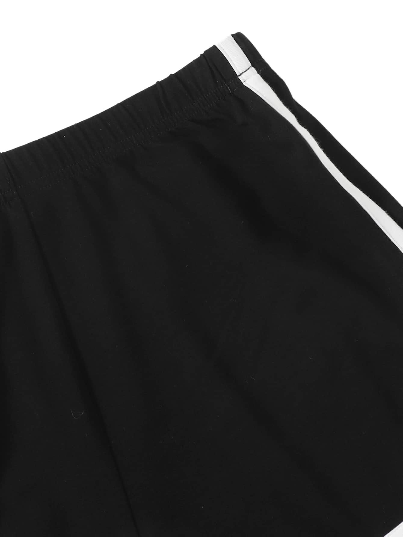 Plus Contrast Binding Track Shorts