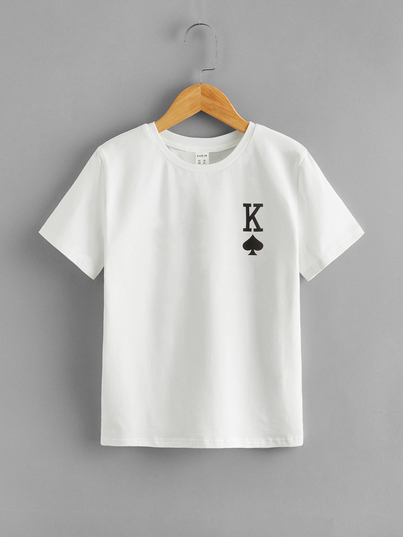 Tween Boy Casual Comfortable Round Neck Short Sleeve Letter Printed T-Shirt