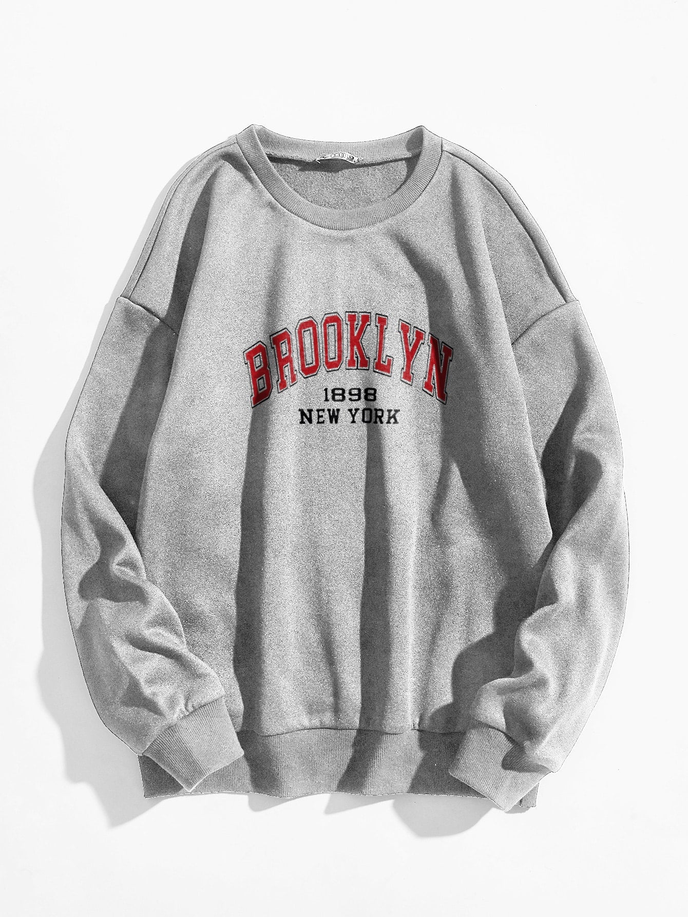 Plus Letter Graphic Drop Shoulder Sweatshirt