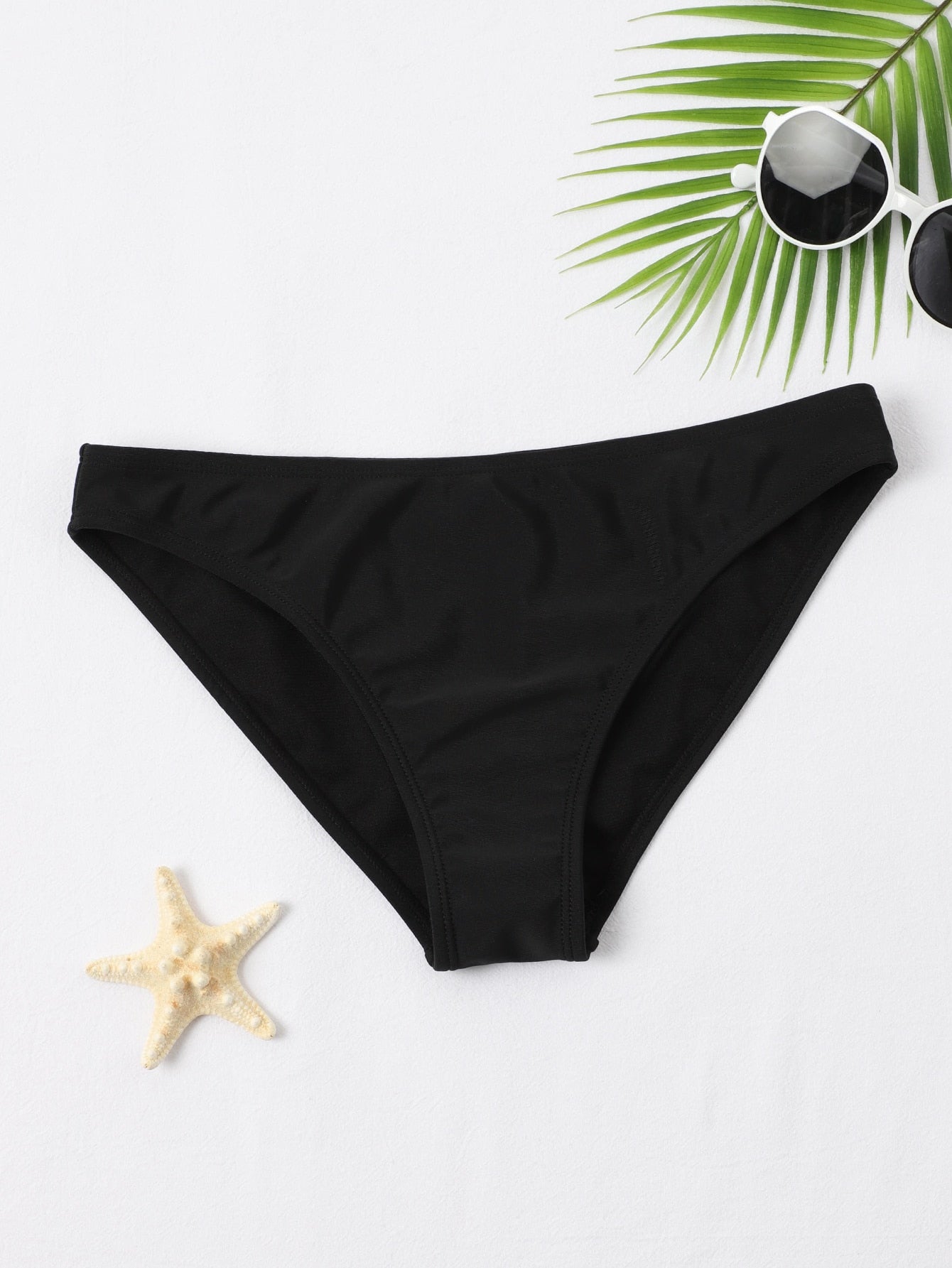 Swim Basics Summer Beach Solid Bikini Bottom