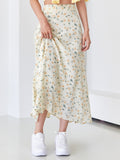 Allover Floral High Waist Skirt