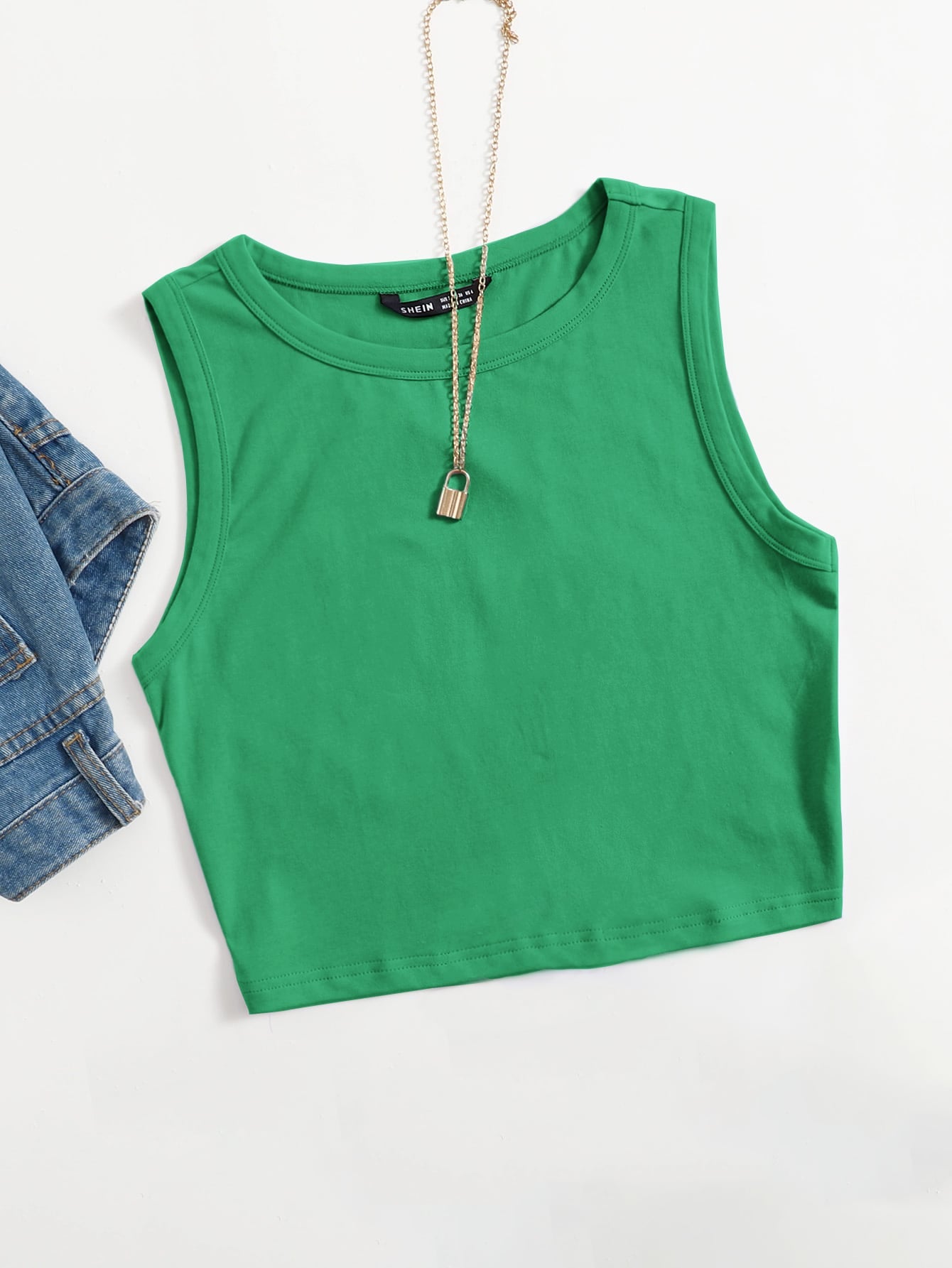 Solid Crop Tank Top