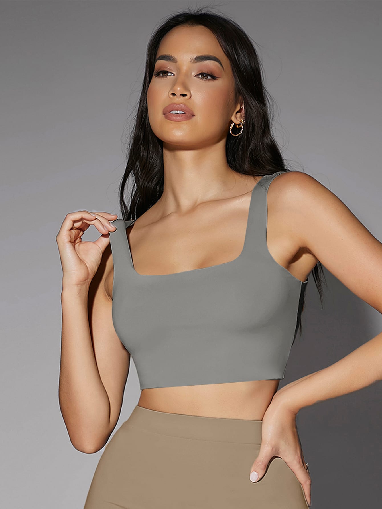 Low Back Tank Crop Top