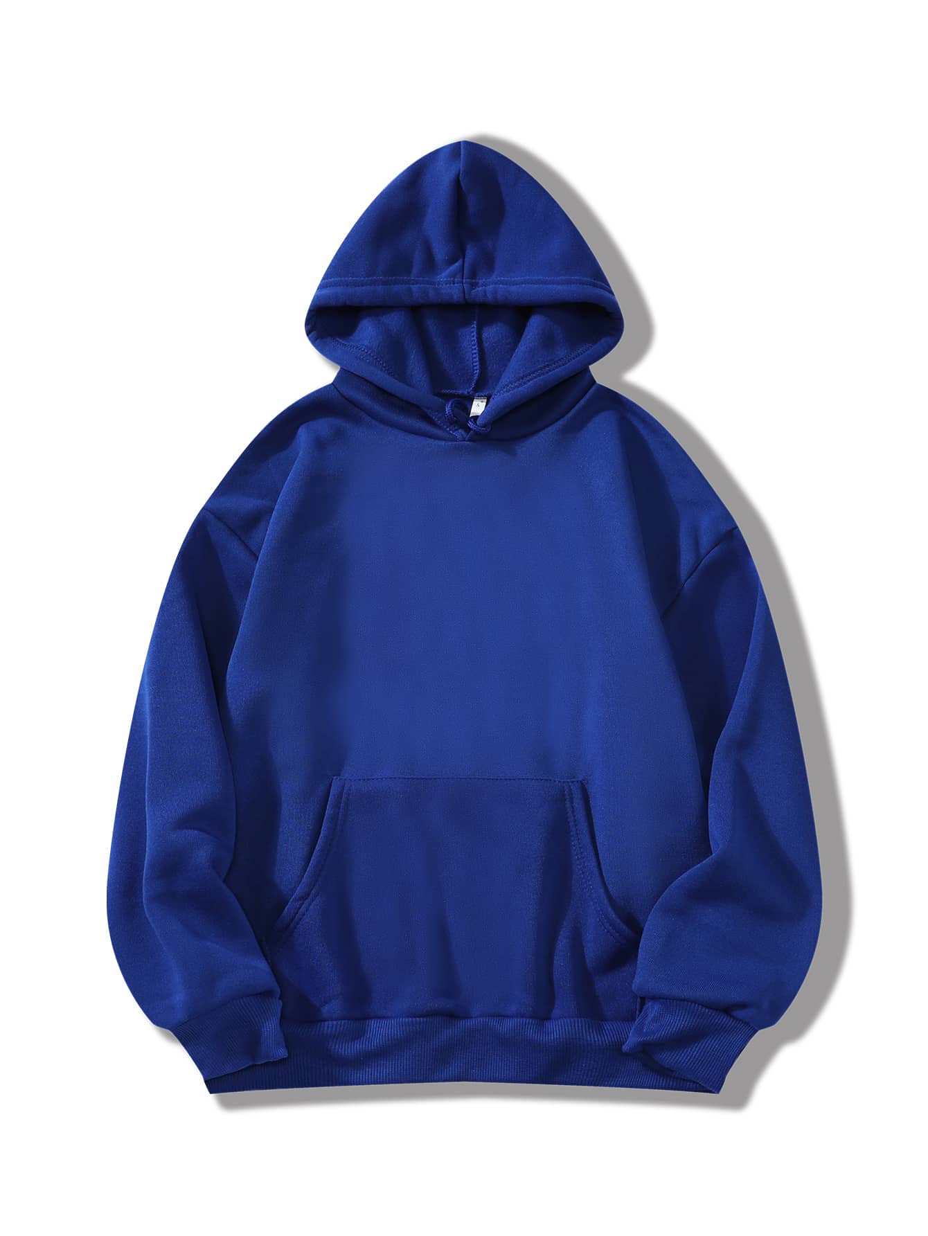 Solid Kangaroo Pocket Thermal Lined Hoodie