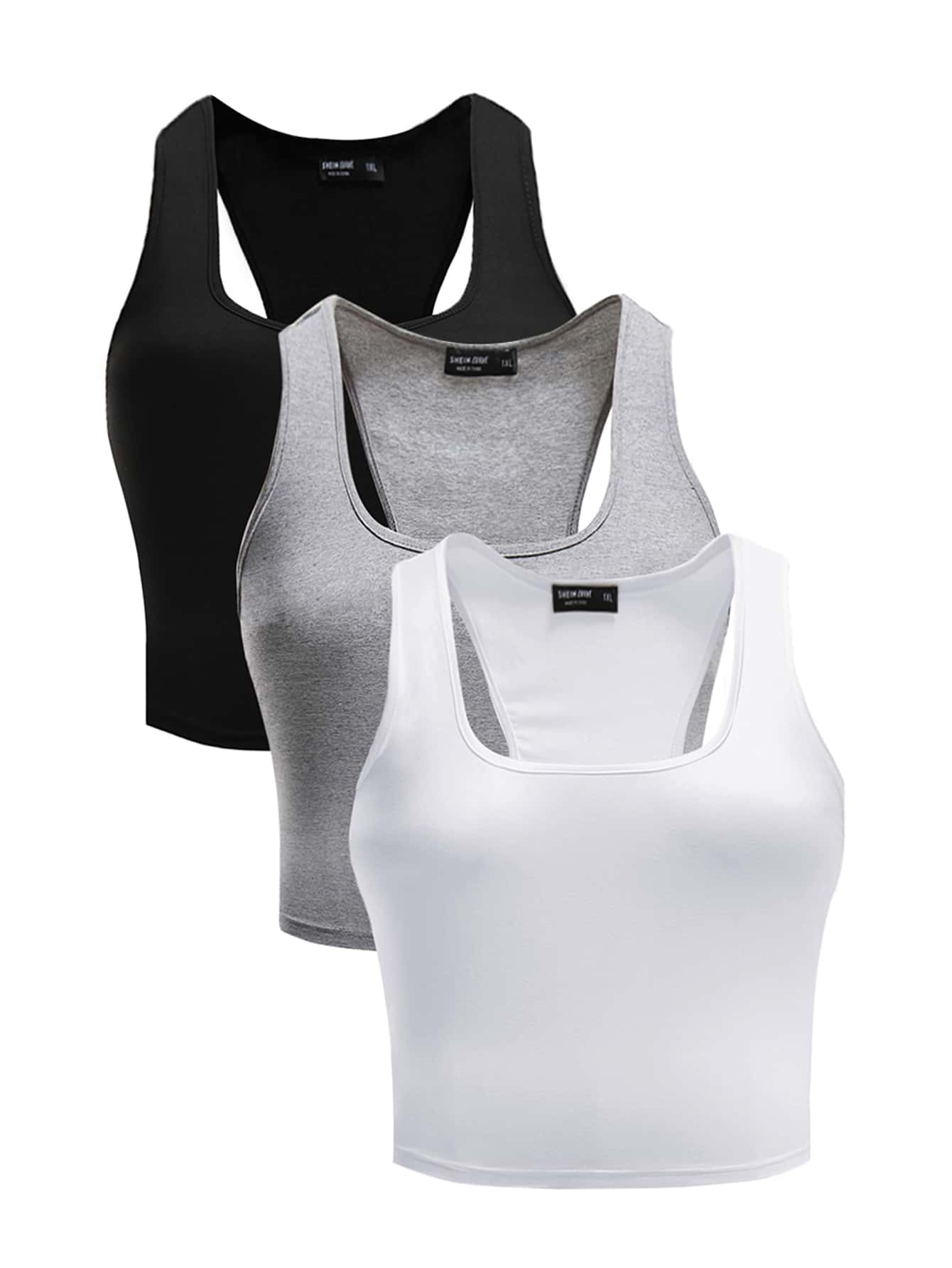 Plus 3Pack Scoop Neck Tank Top