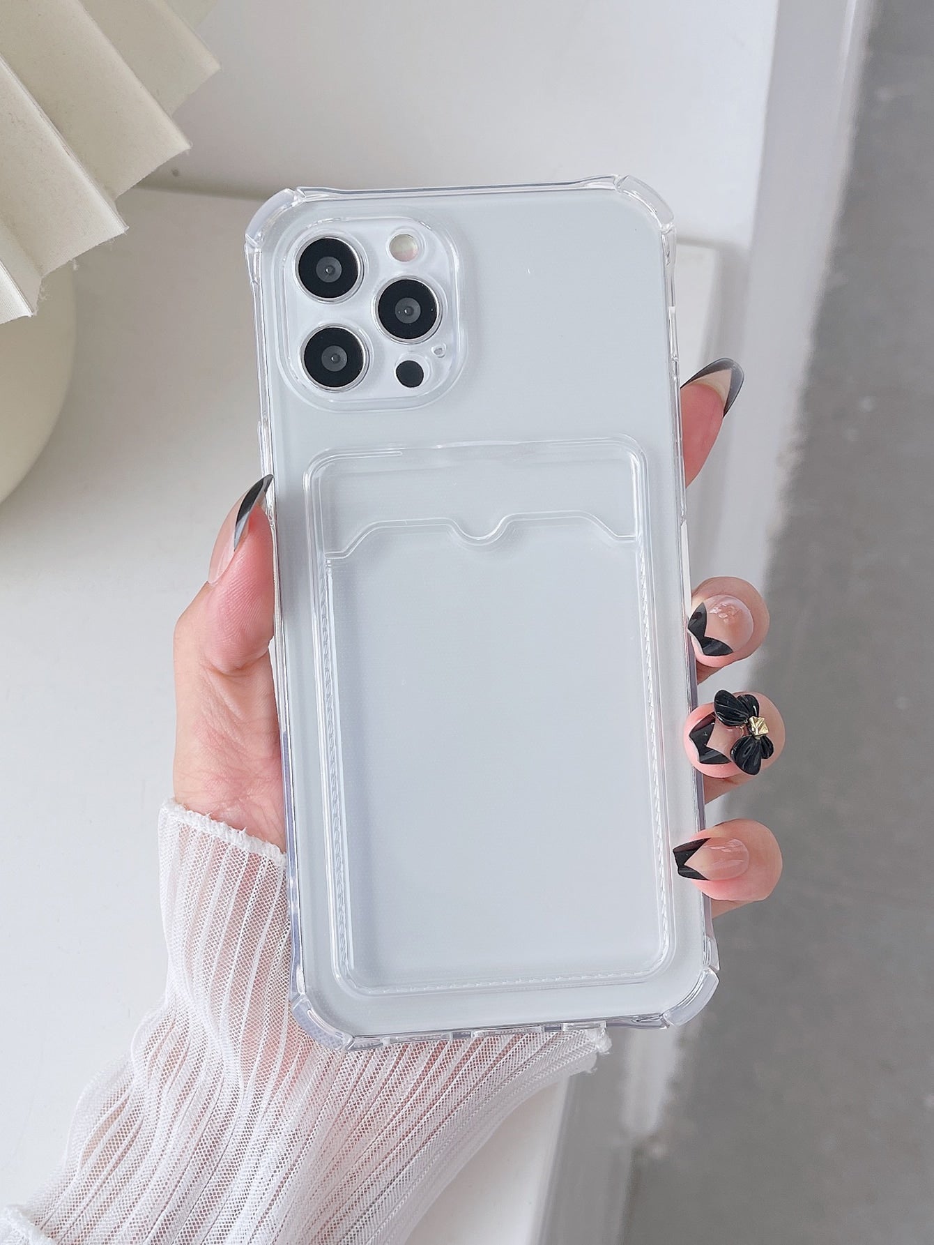 Transparent Phone Case With Card Holder