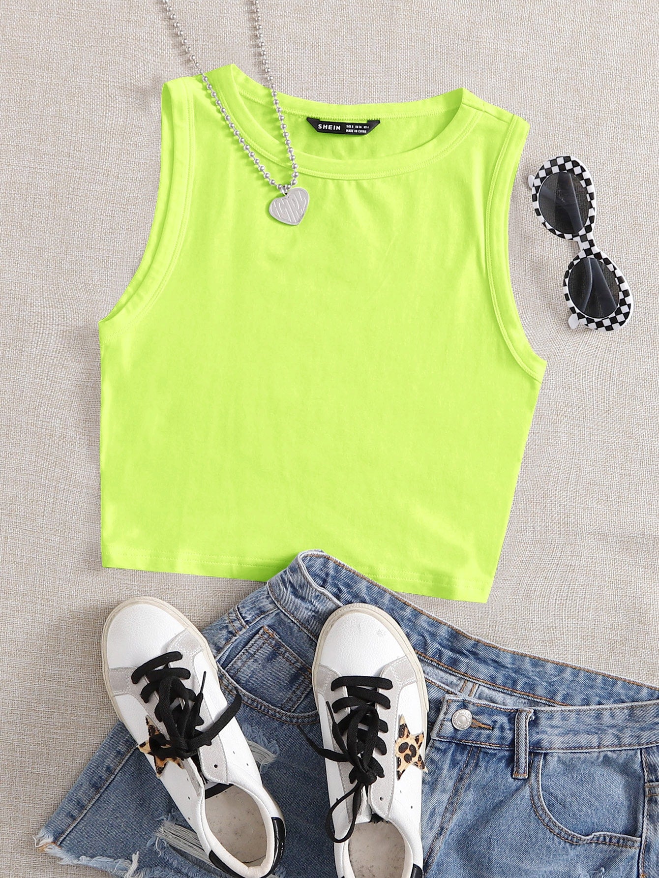 Solid Crop Tank Top