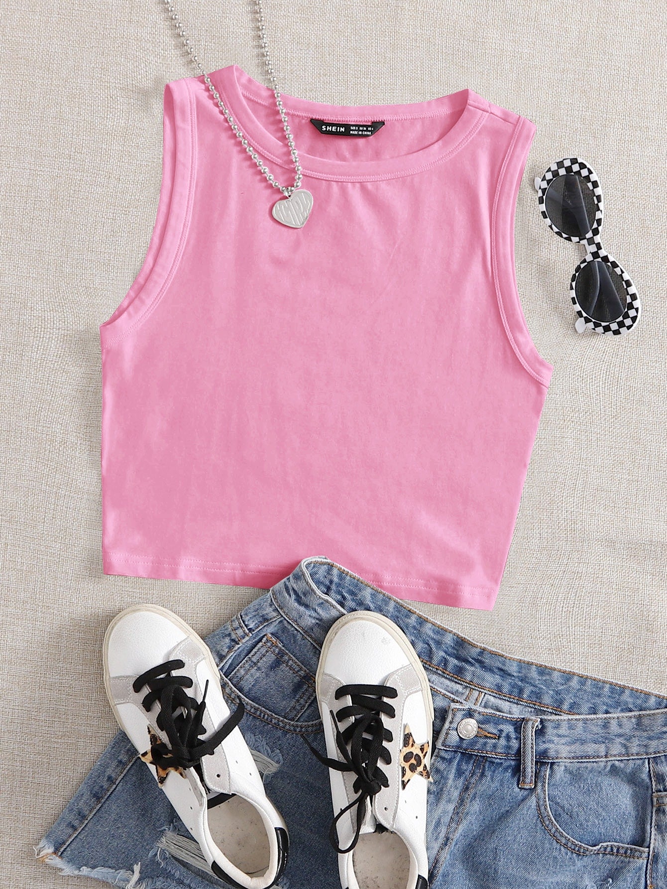 Solid Crop Tank Top