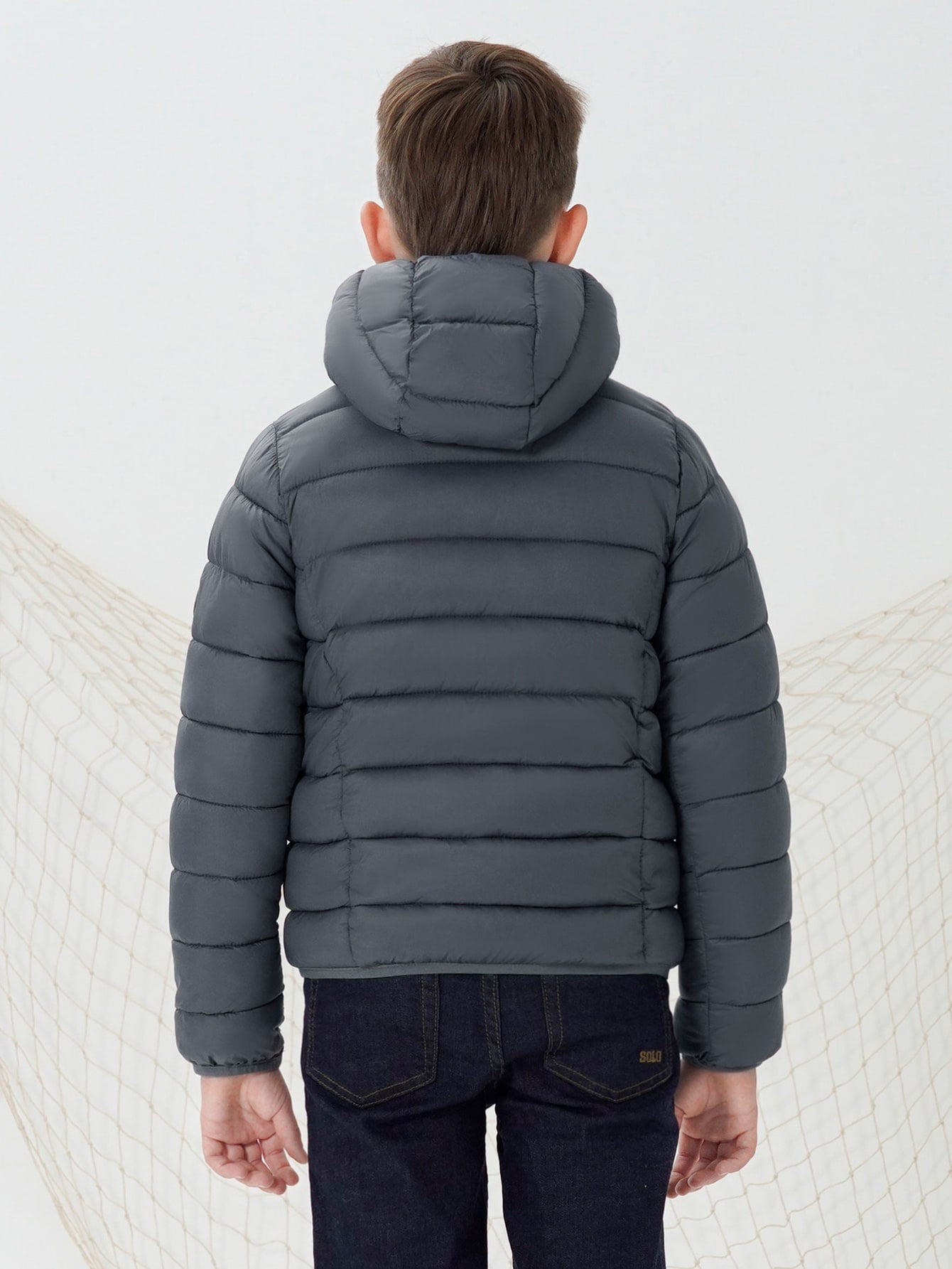 Tween Boy Zip Up Dual Pocket Hooded Winter Coat