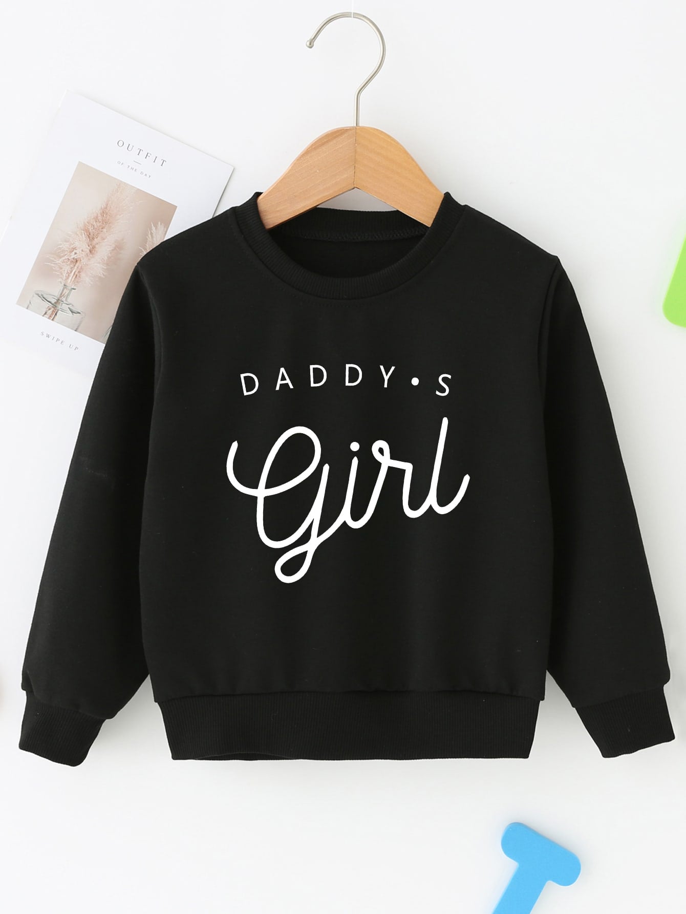 Young Girl Casual Letter Graphic Pullover For Spring And Fall