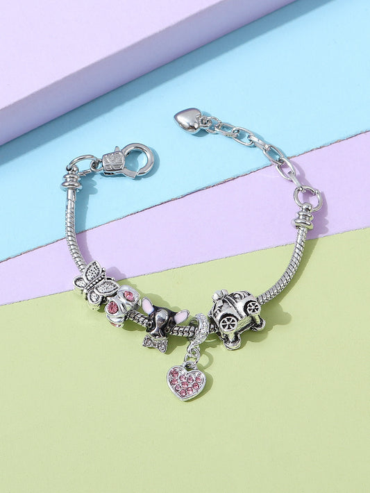 Girls Heart Decor Bracelet