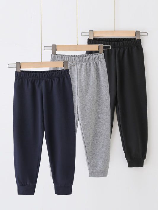 Young Boy 3pcs Elastic Waist Sweatpants