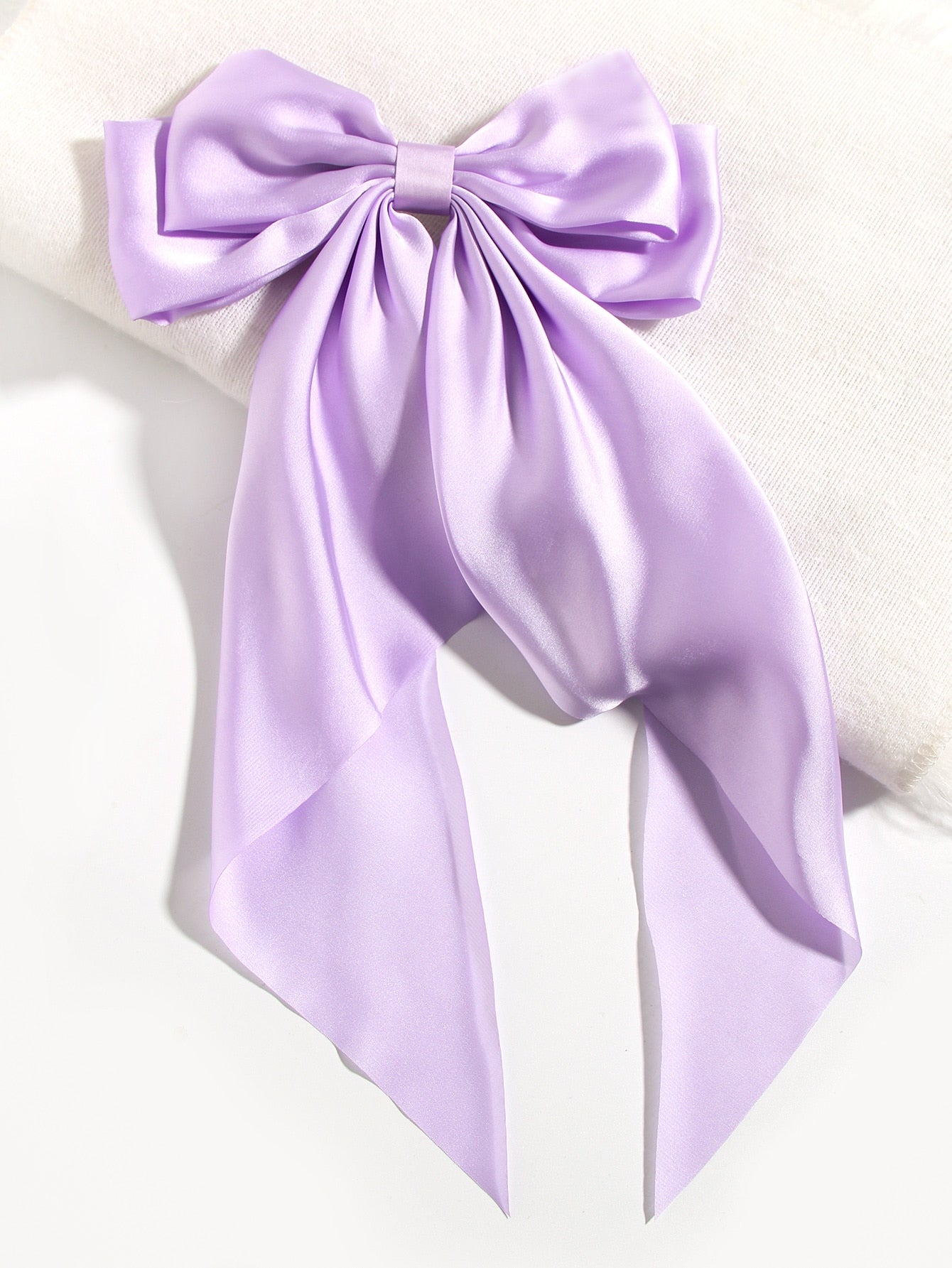 1pc Bowknot Silk Hair Clip Cute