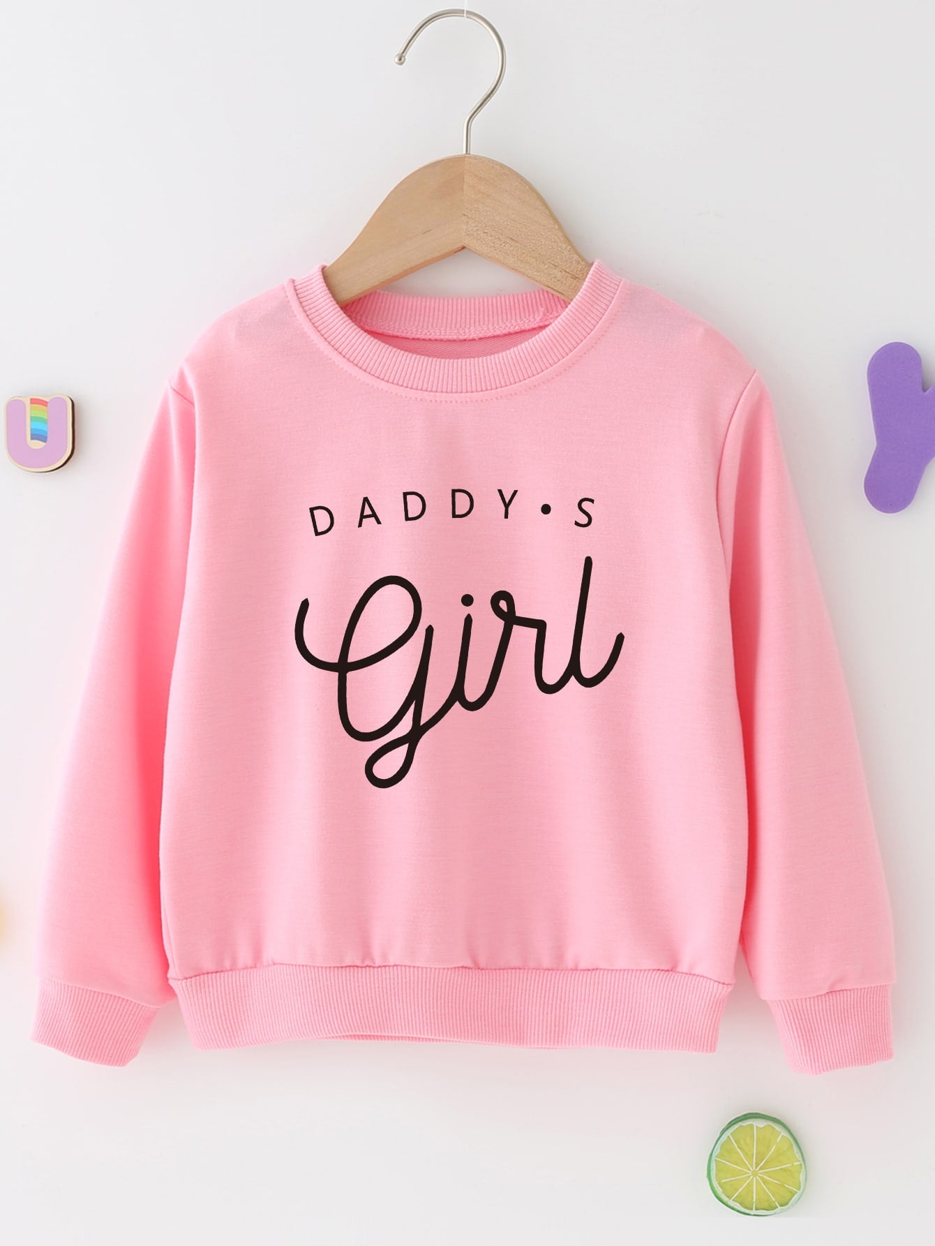 Young Girl Casual Letter Graphic Pullover For Spring And Fall