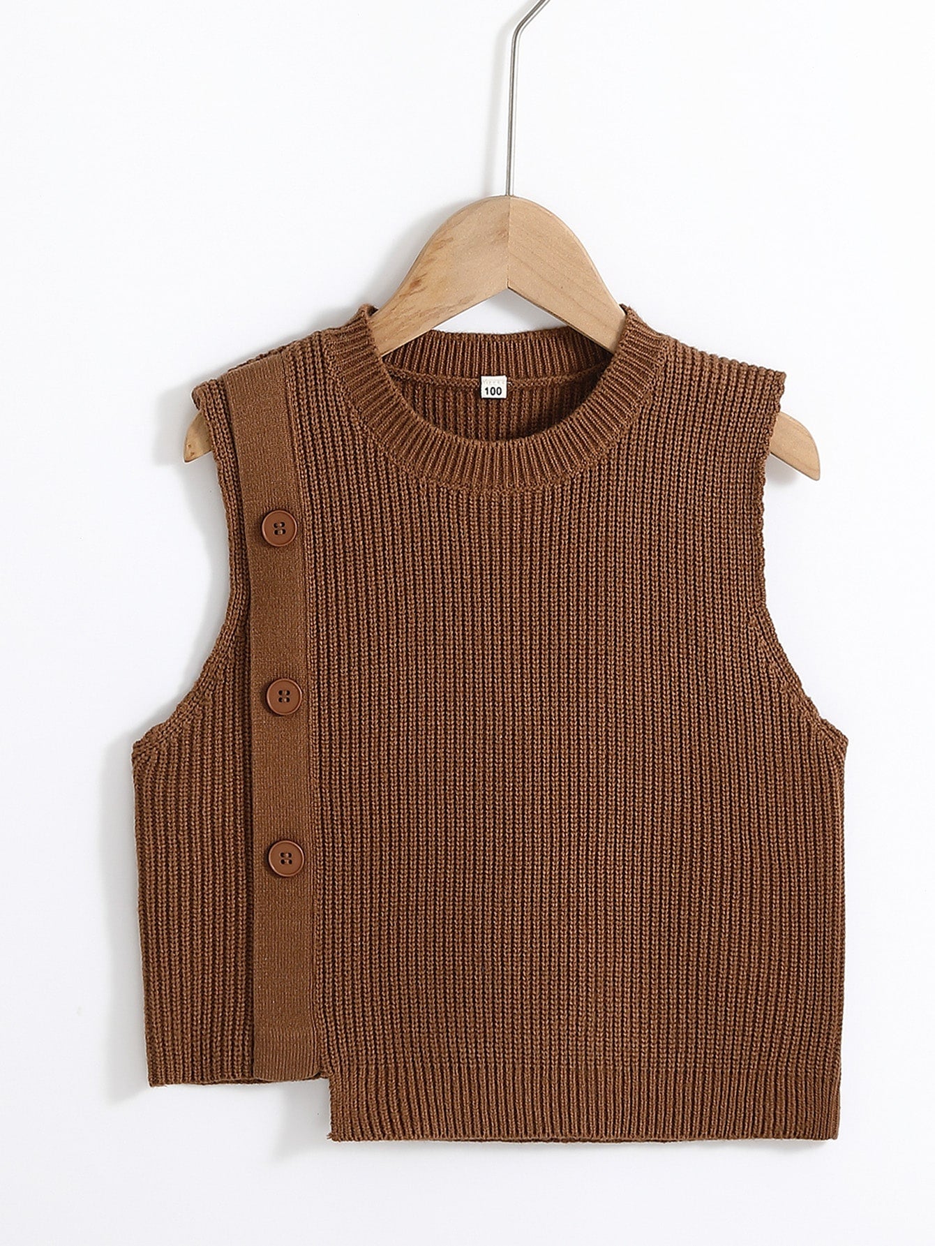 Young Boys Asymmetric Hem Sweater Vest