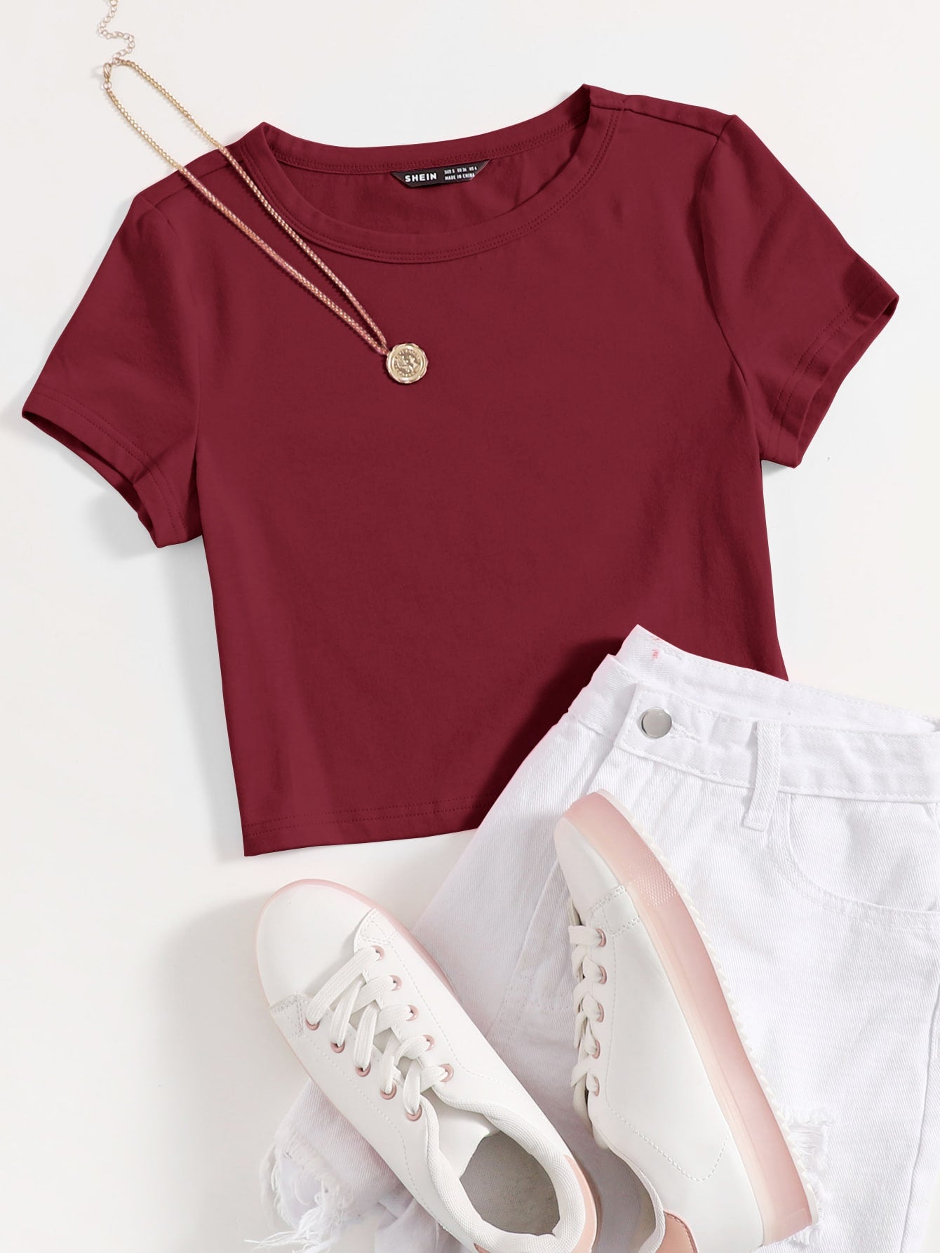 Marled Knit Solid Tee