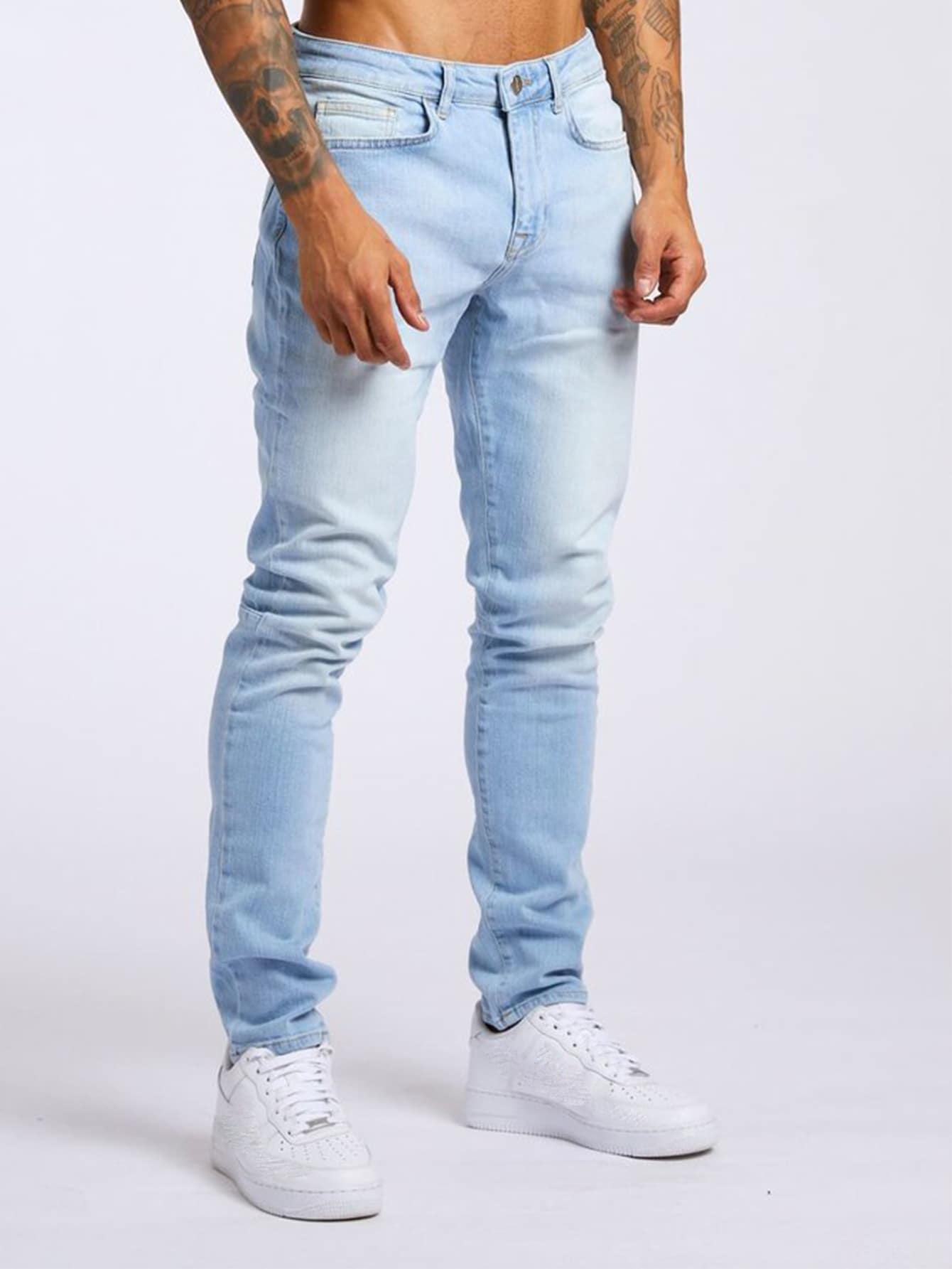 Street Life Men Cotton Slant Pocket Skinny Jeans