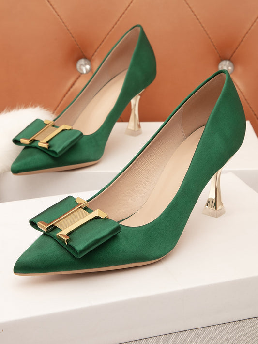 Bow Decor Stiletto Heeled Court Pumps