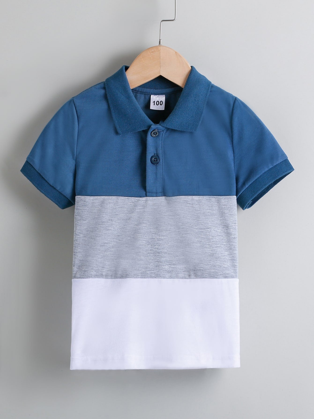 Young Boy Cut And Sew Polo Shirt