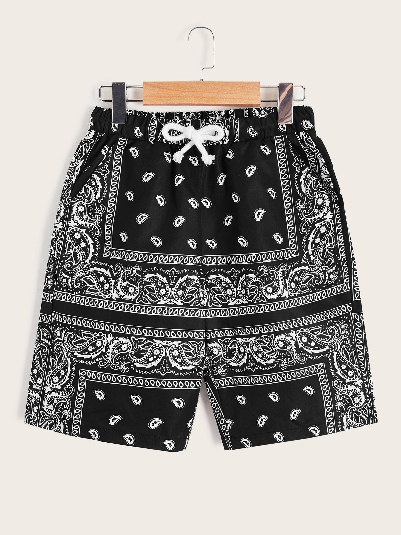 Tween Boys' Paisley Print Casual Beach Shorts