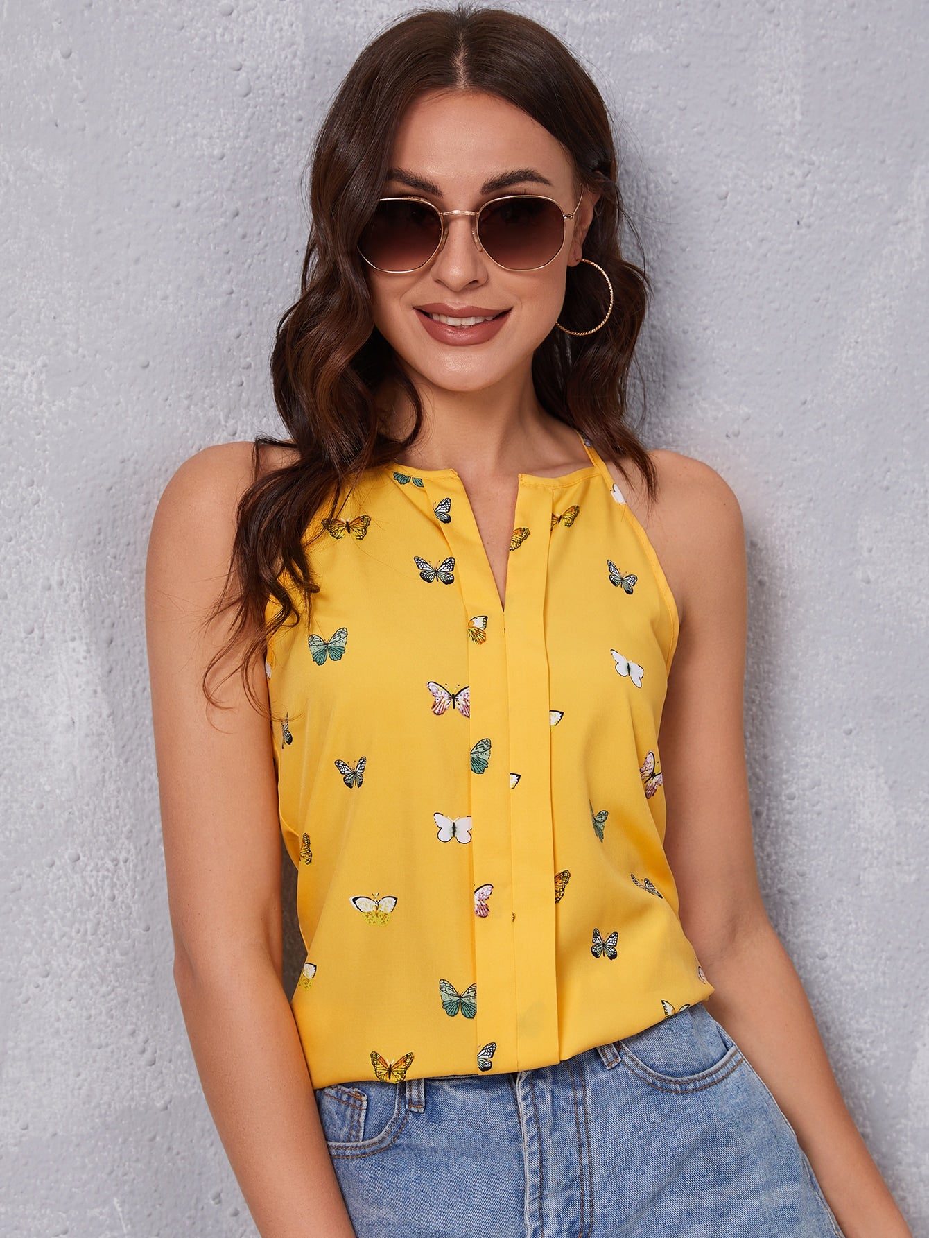 Butterfly Print Cami Top