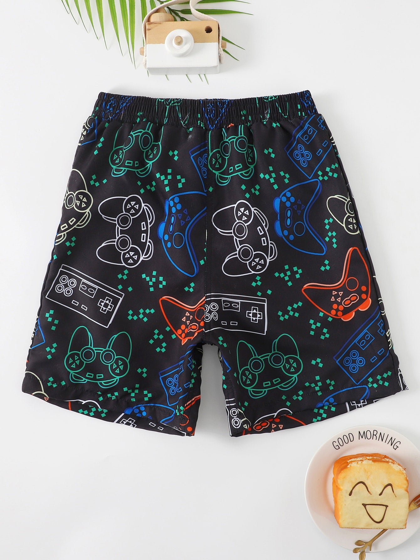 Tween Boy Summer Beach Cartoon Graphic Swim Shorts