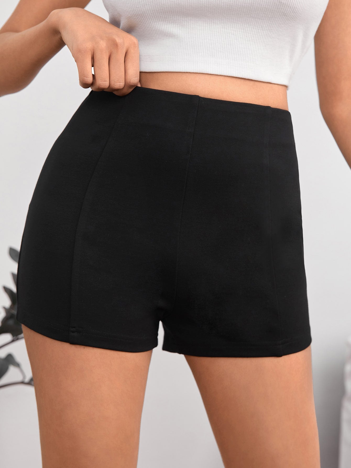 Women's Plain Toothpick Shorts