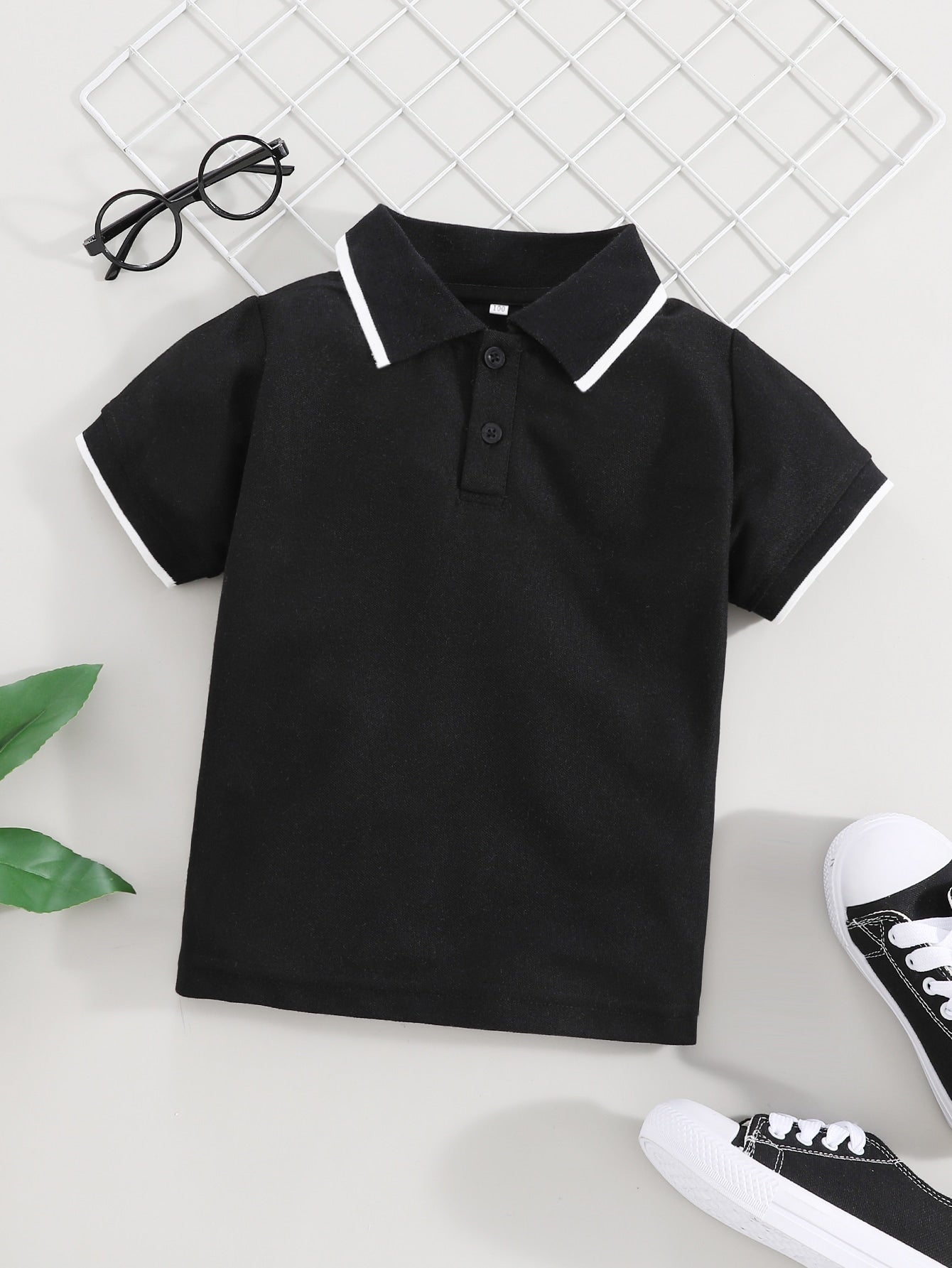 Young Boy Contrast Trim Polo Shirt