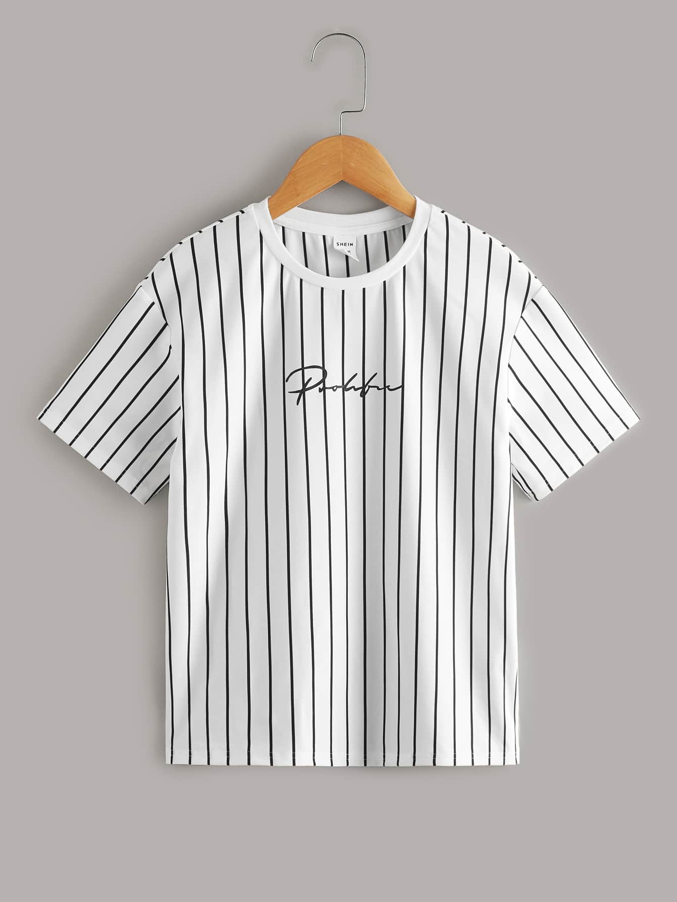 Tween Boys Extended Size Casual Loose Fit Short Sleeve Striped T-Shirt With Printed Design, Pack Of 2 (1 Of Each Color)