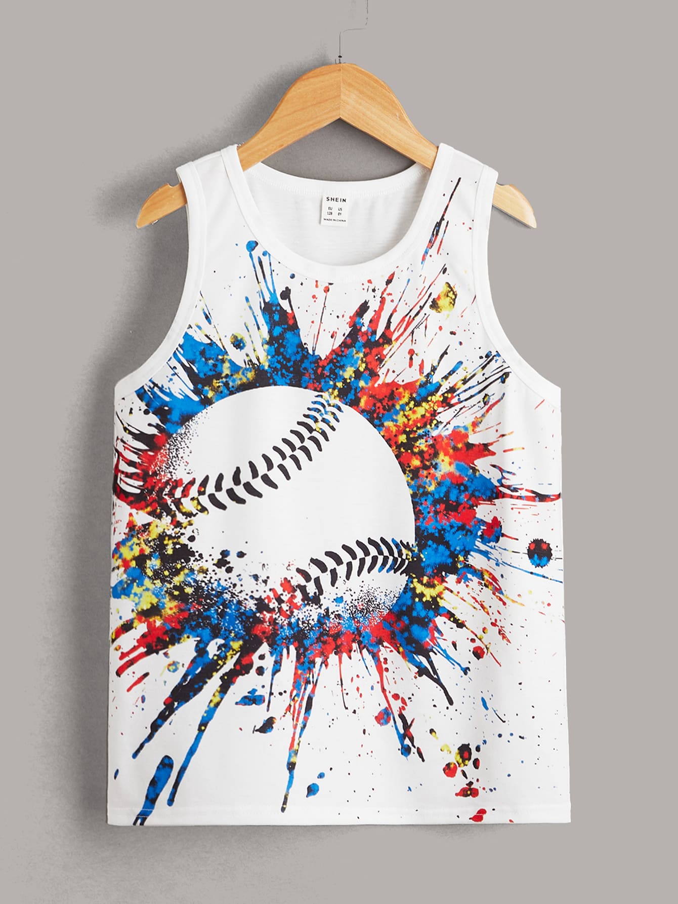 Tween Boy Splattered Paint Print Tank Top