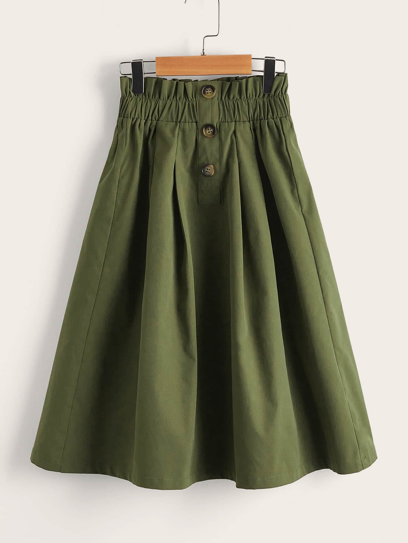 Tween Girl Paperbag Waist Flare Skirt