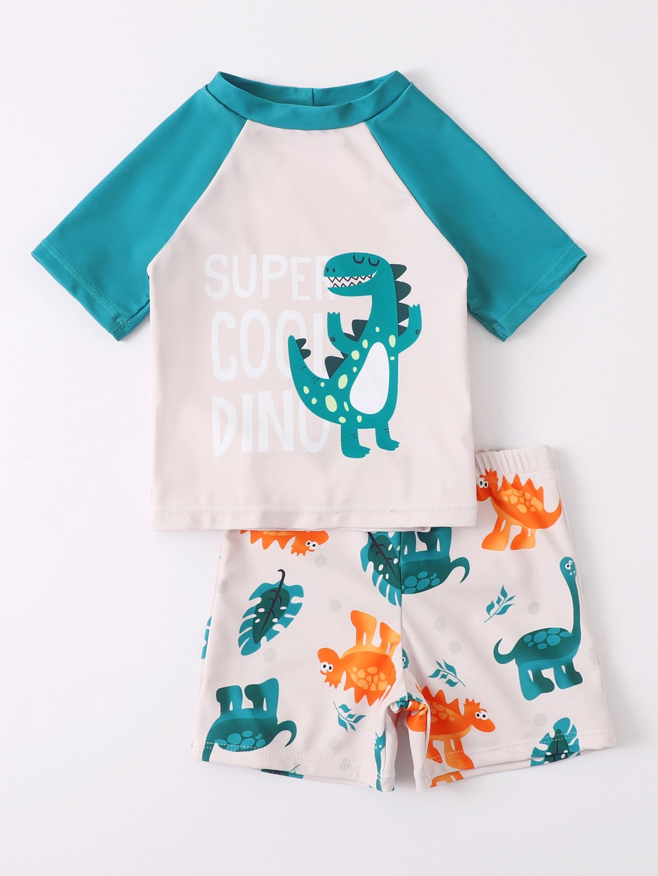 Young Boy Cartoon Dinosaur Swimsuit