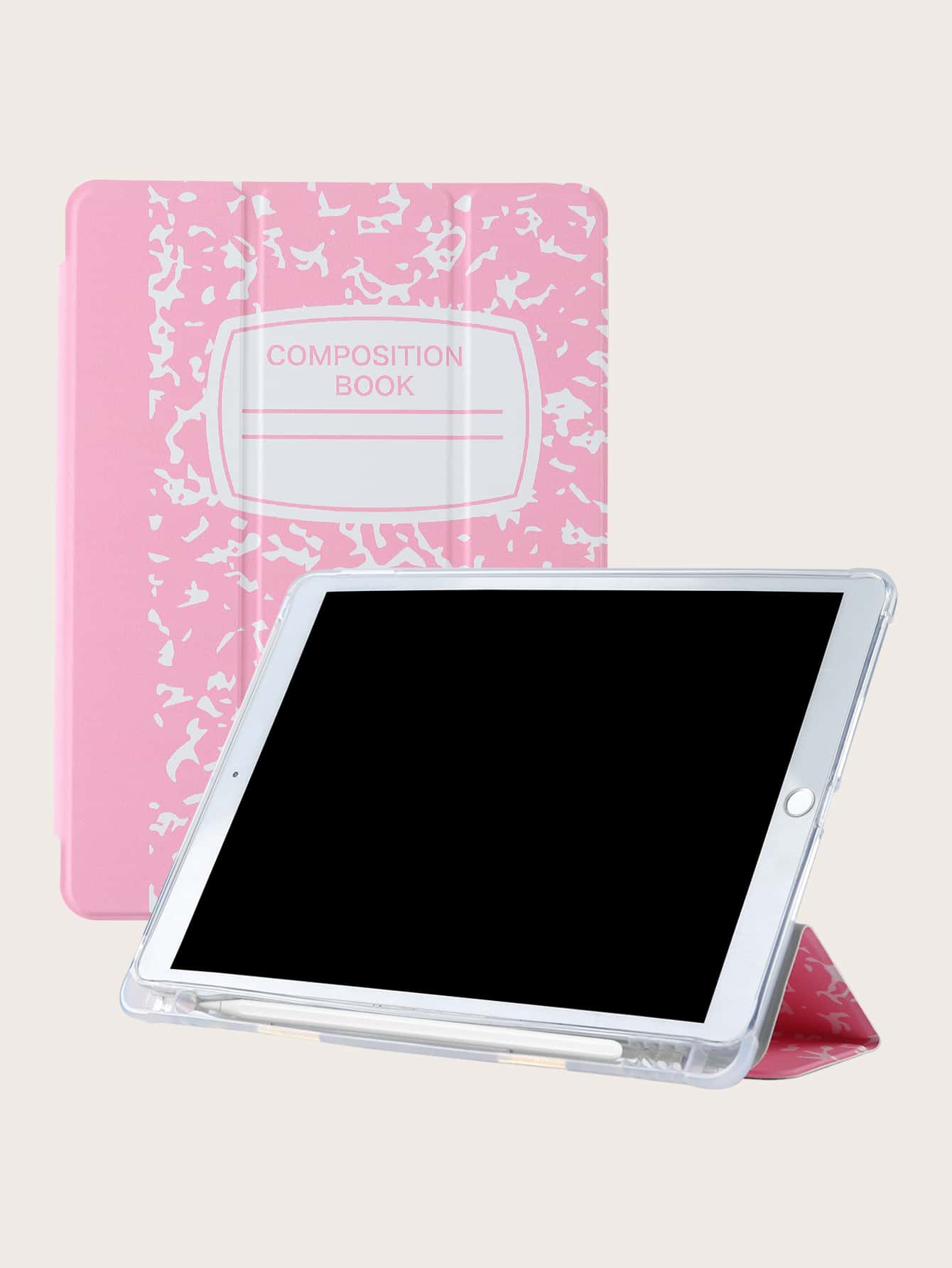 1pc Folding Stand Smart Cover With Pen Slot + 2pcs HD Tempered Glass Screen Protectors, Pink, Suitable For IPad Mini4/Mini5/Mini6/9.7/10.2/10.5/Air4/510.9/Pro11/10th/Air 11-In.(M2)-2024 Models, Three-Fold Protection Cover For IPad, Literary/Aesthetic/Fres