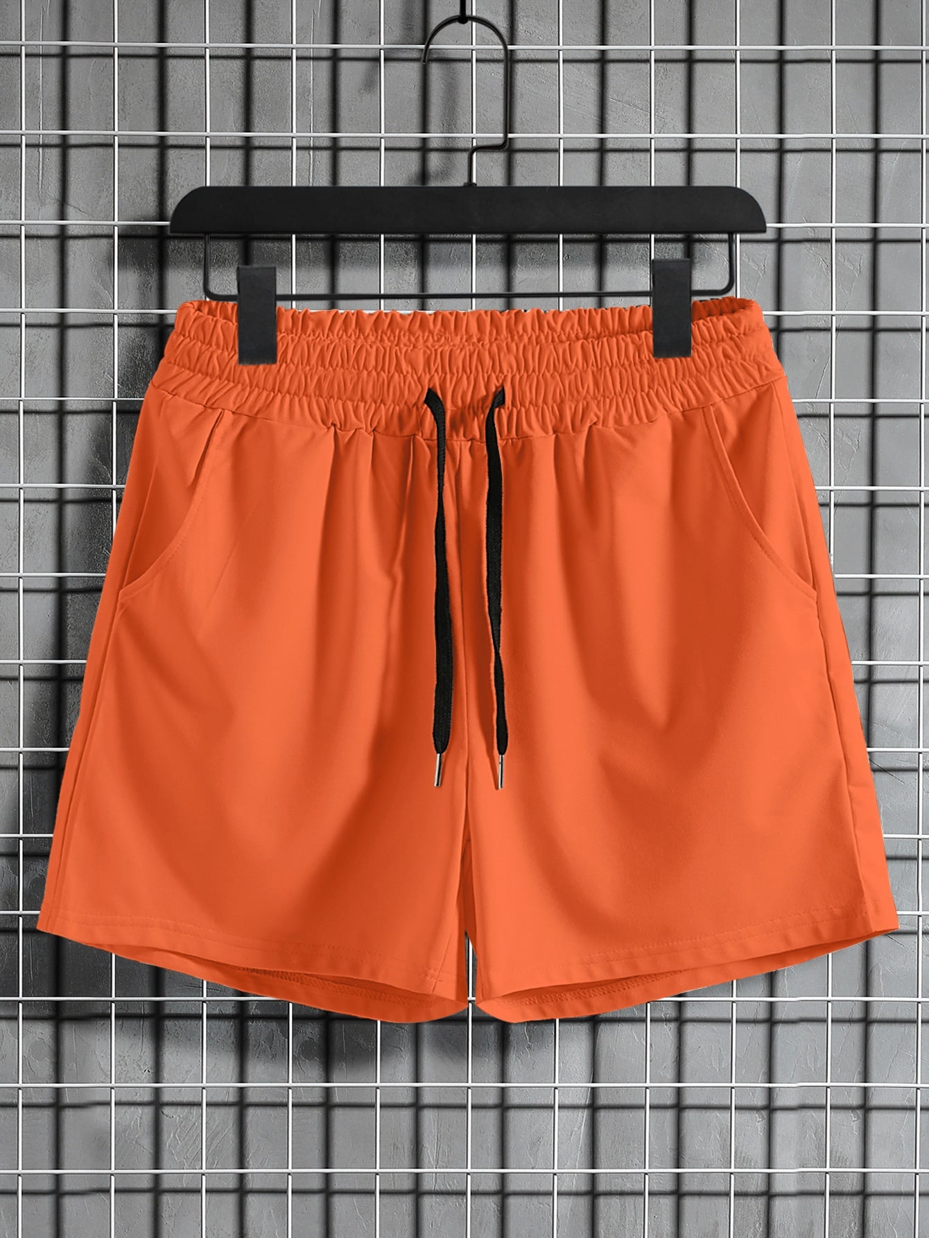 Men Drawstring Waist Shorts